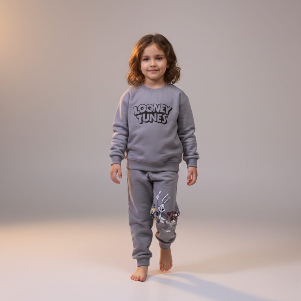 Looney Tunes Gray Long-Sleeves Pajamas (Girls)