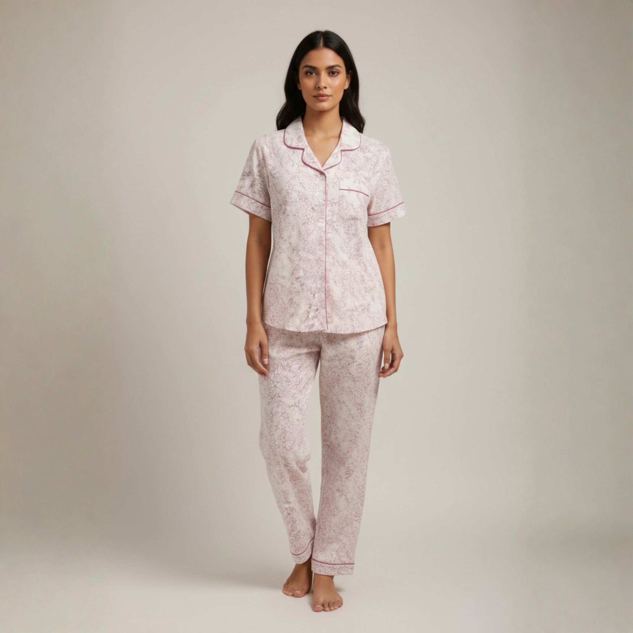 Womens Cotton Pyjama Set 707336
