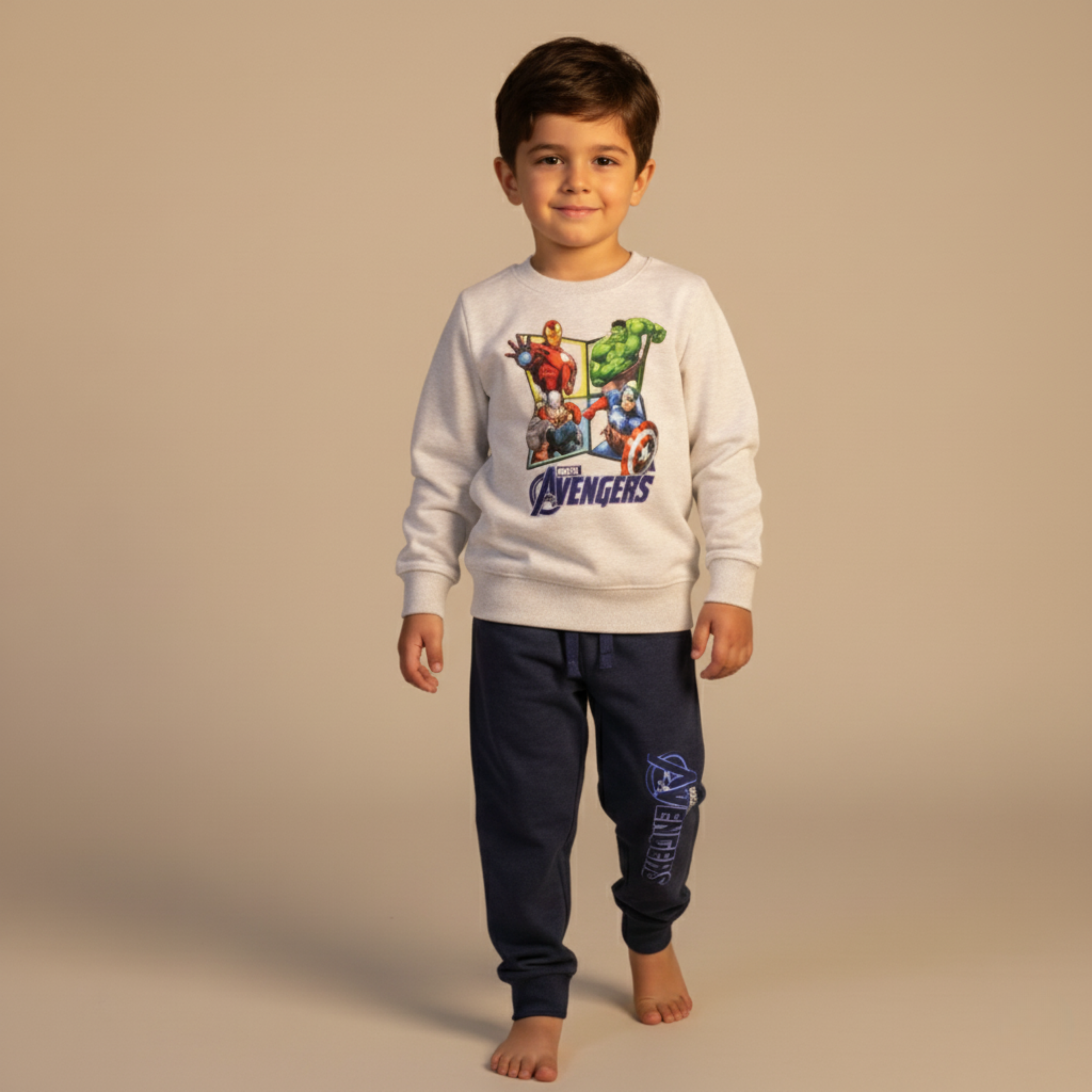 بيجامة كات ماري الوردية بأكمام طويلة (بنات)