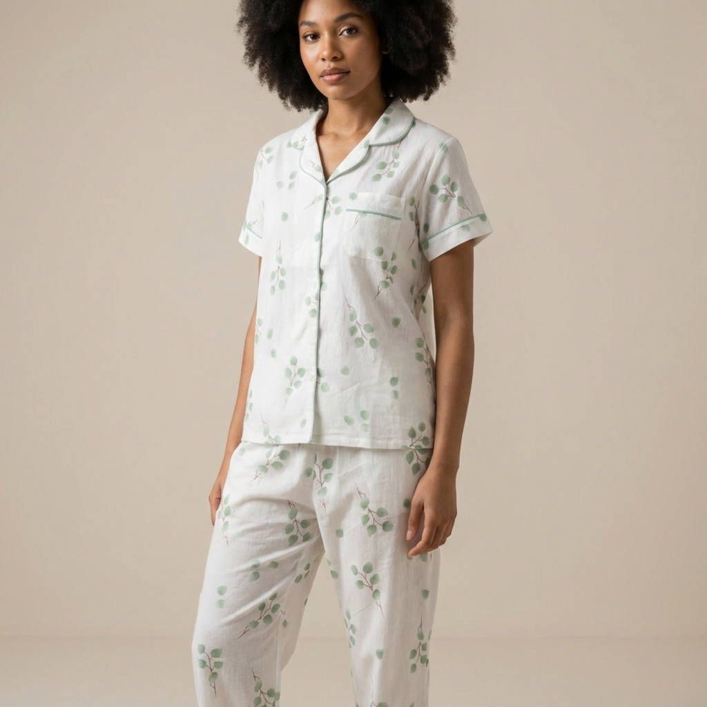 Womens Cotton Pyjama Set 707335