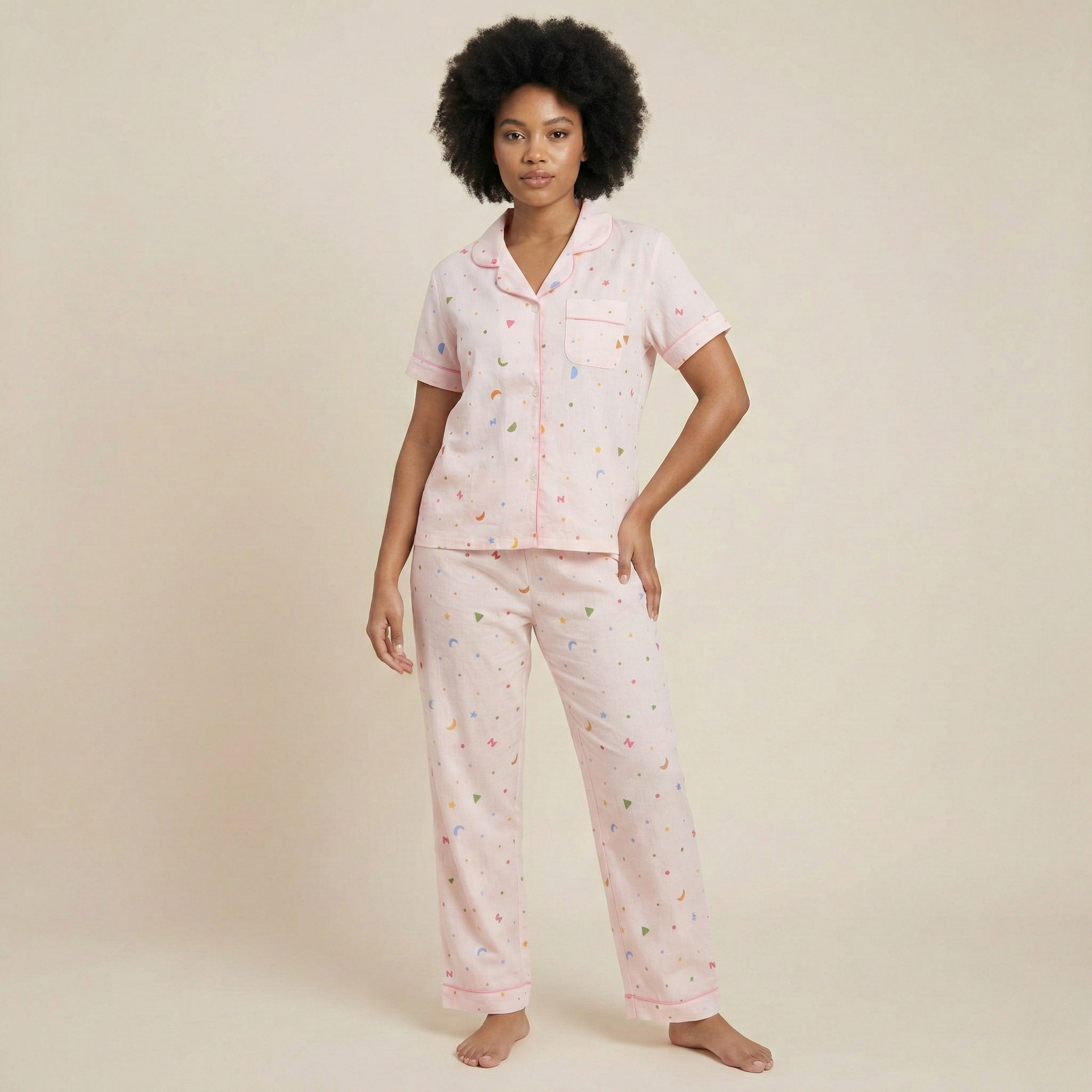Womens Cotton Pyjama Set 707338