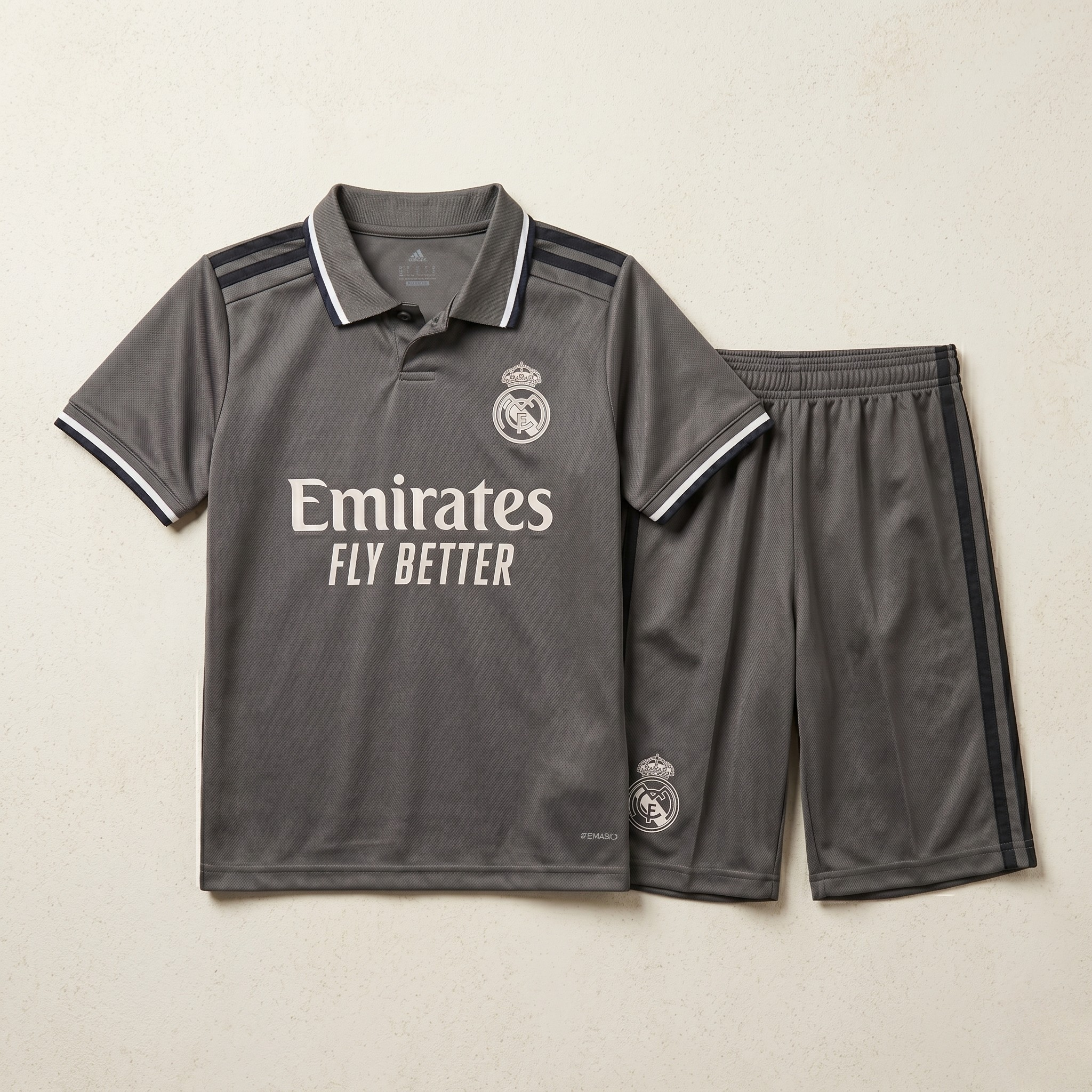Real Madrid Grey Kids Bermuda