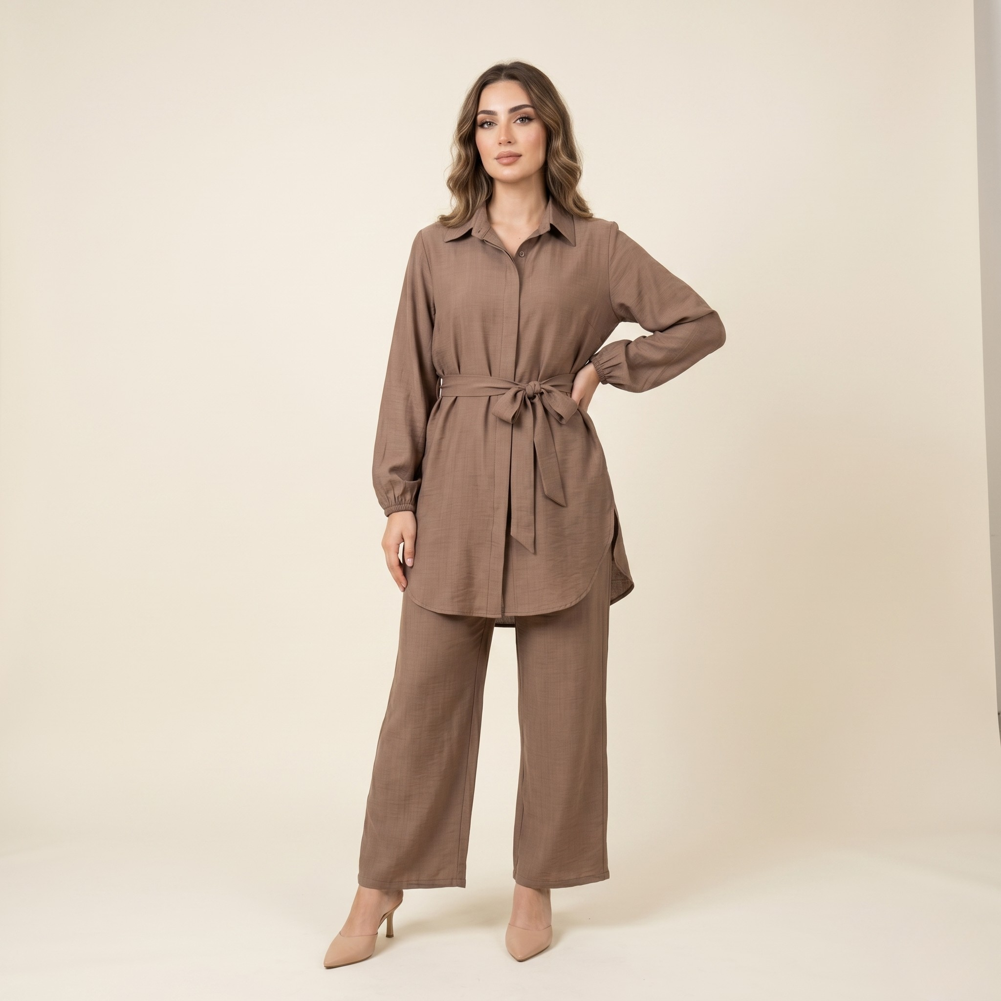 طقم نسائي قطعتين 7089