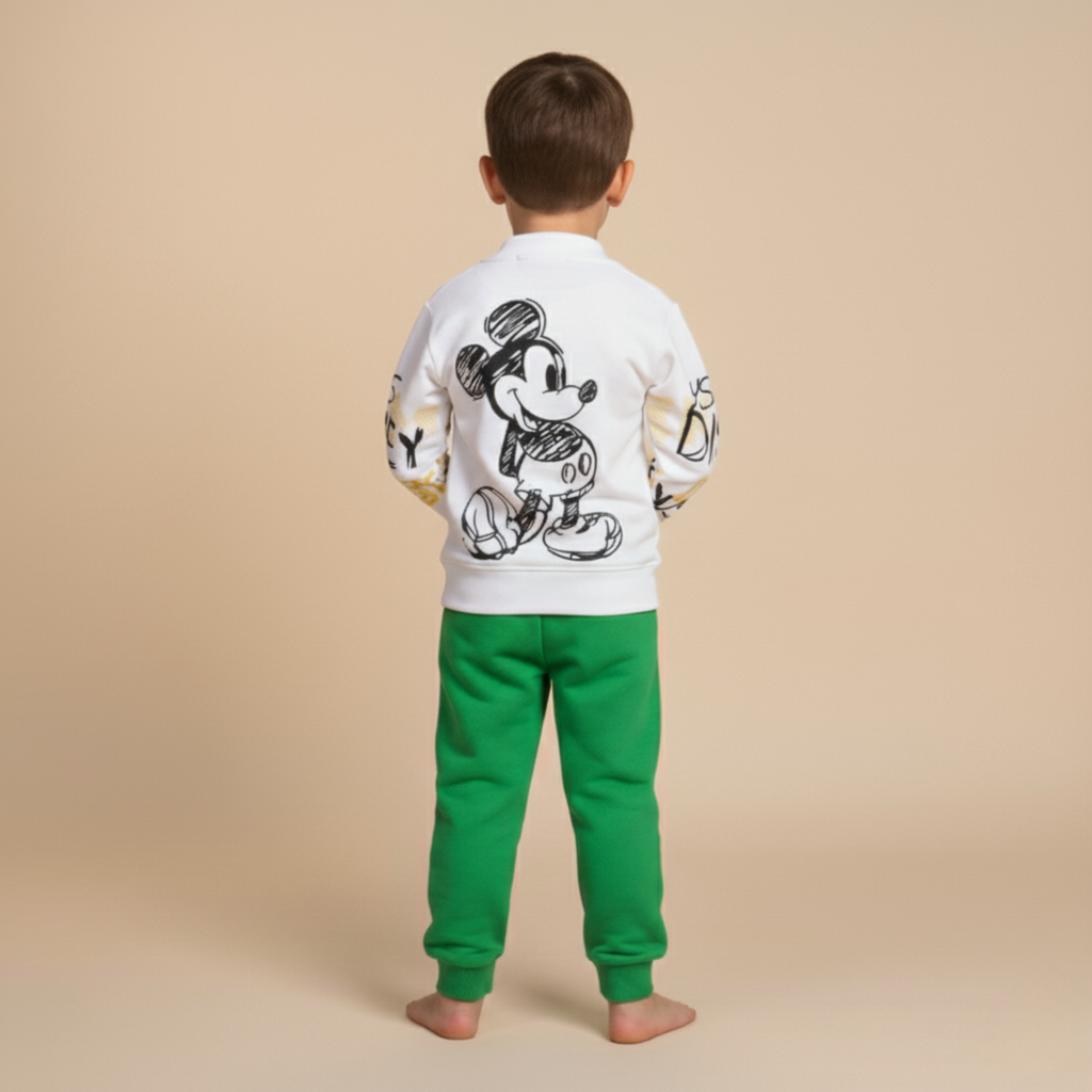 بيجامة كات ماري الوردية بأكمام طويلة (بنات)