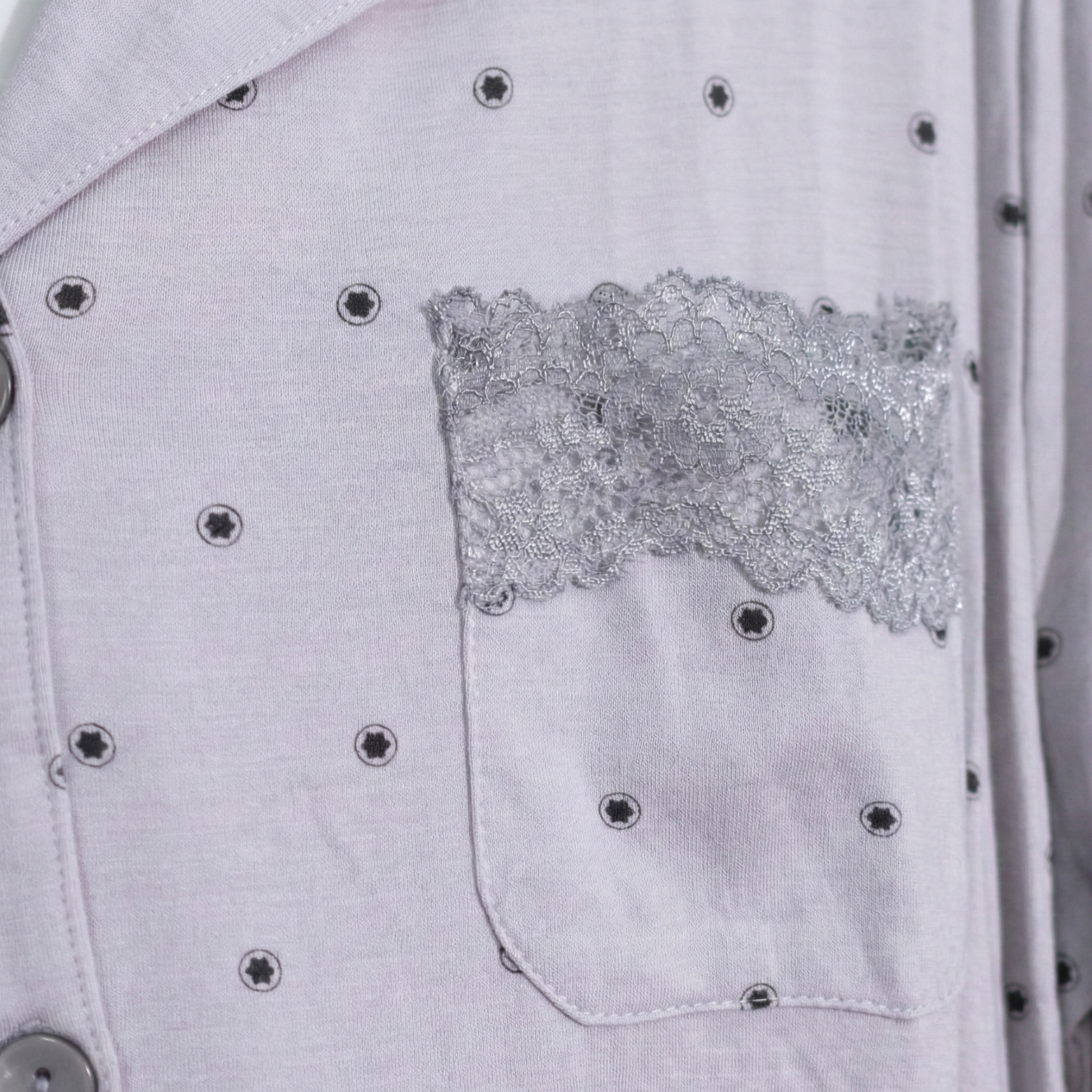 Womens Silk Pajama 2 Pcs Set 8053