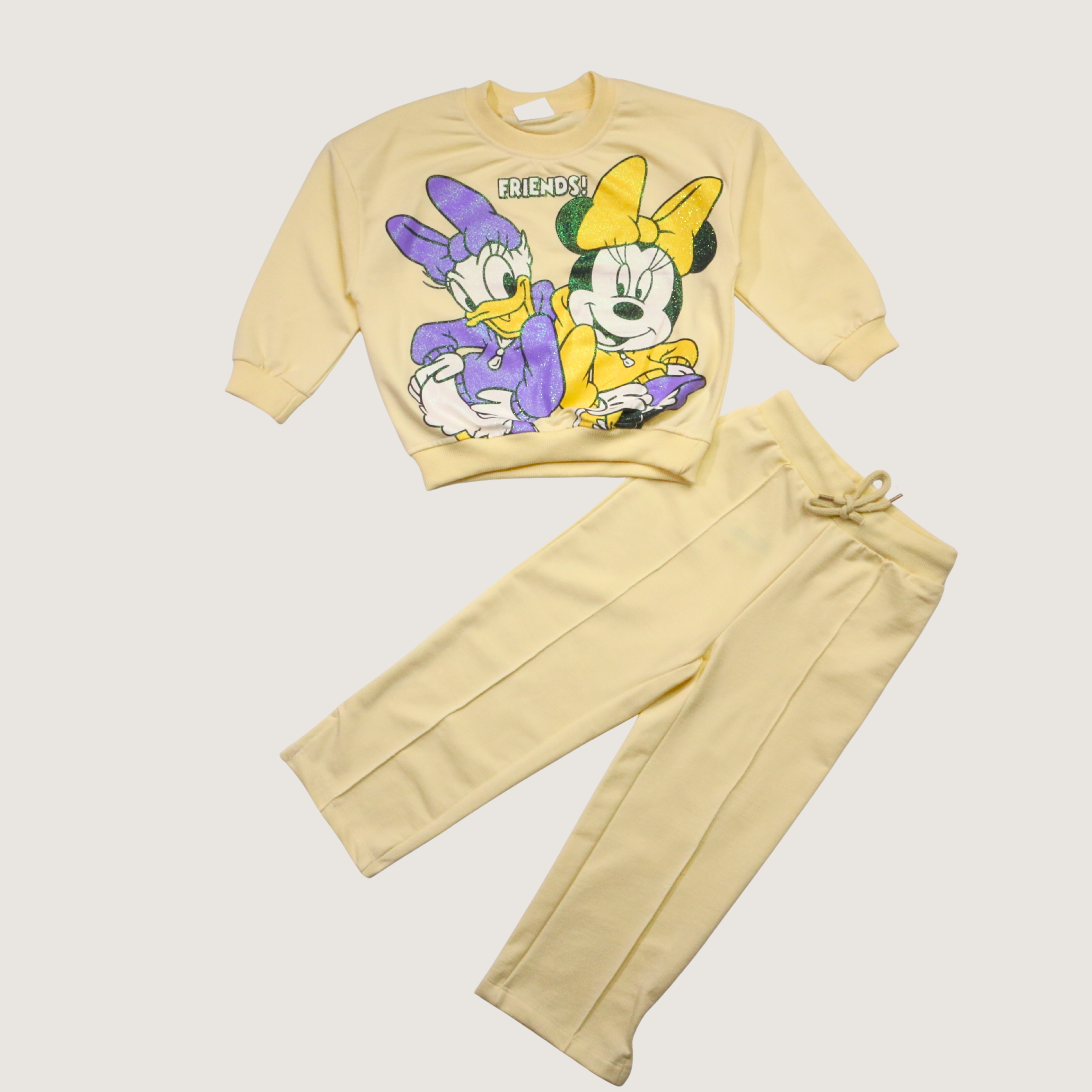 بيجامة كات ماري الوردية بأكمام طويلة (بنات)