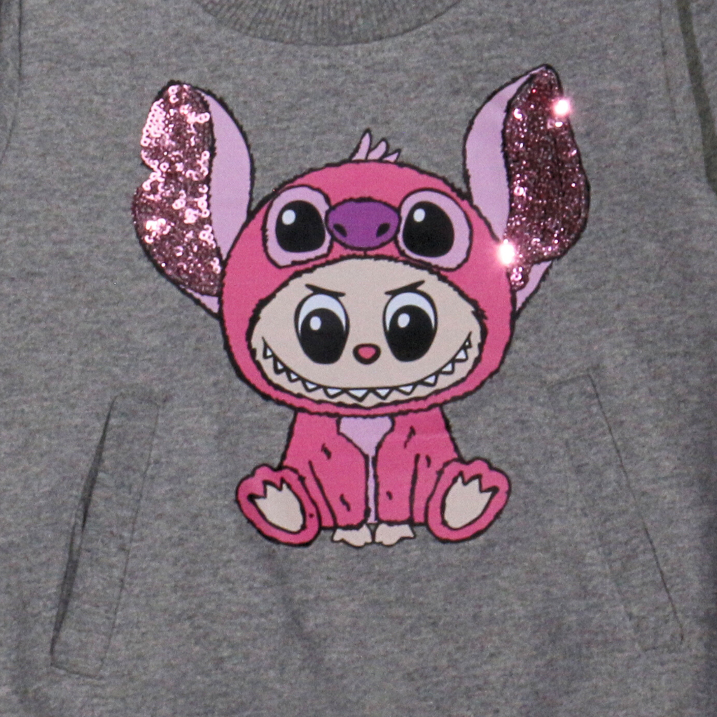 بيجامة كات ماري الوردية بأكمام طويلة (بنات)