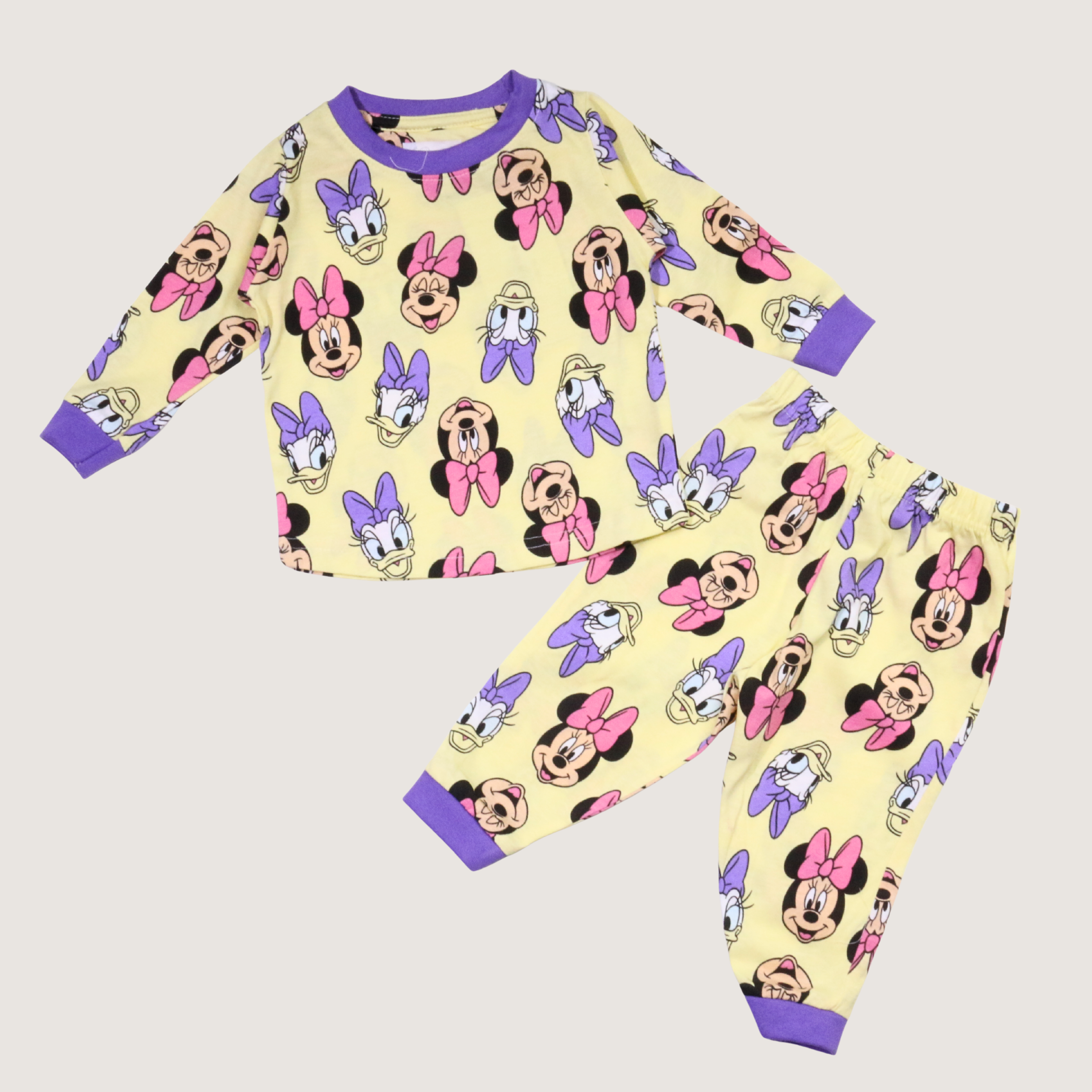 بيجامة كات ماري الوردية بأكمام طويلة (بنات)