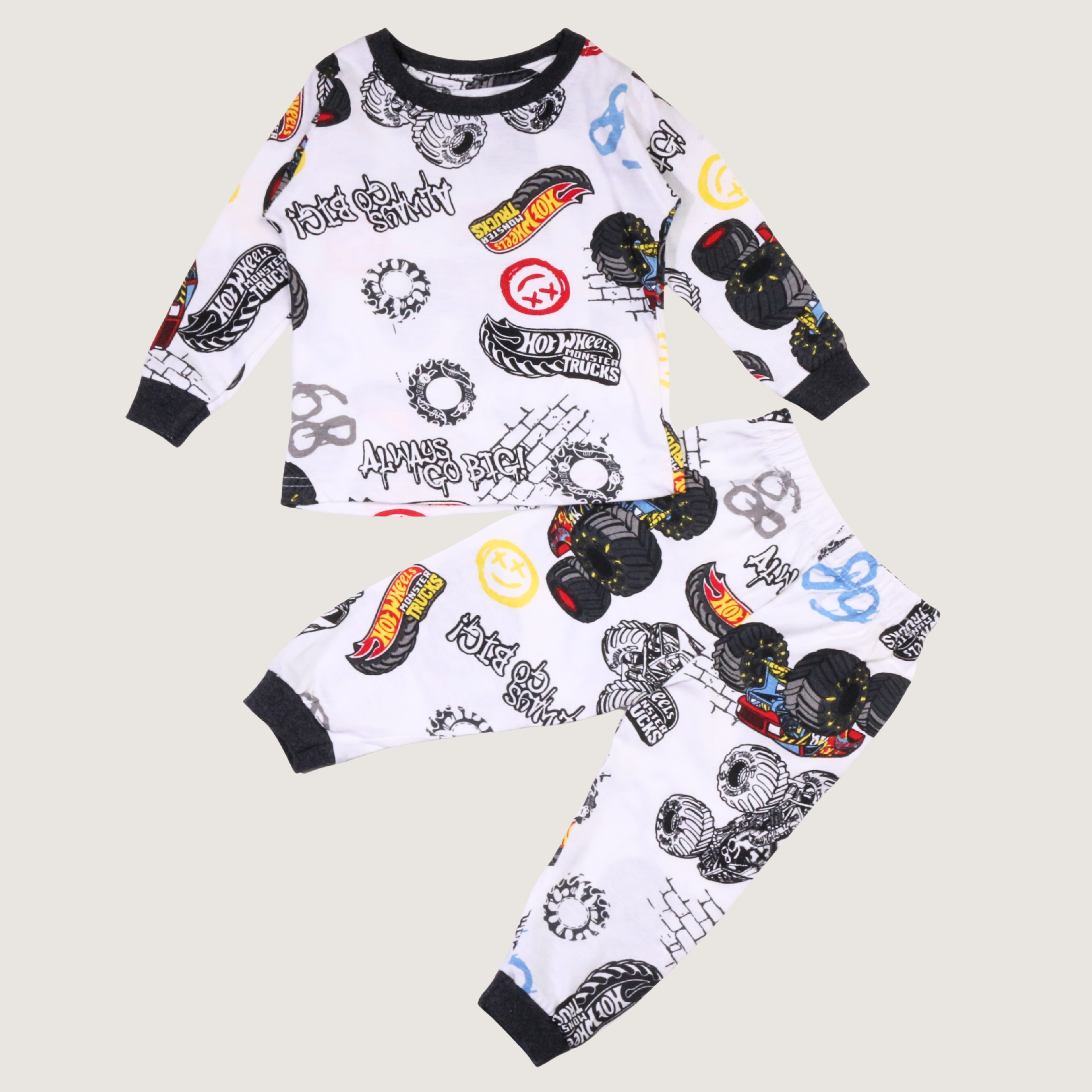 بيجامة كات ماري الوردية بأكمام طويلة (بنات)