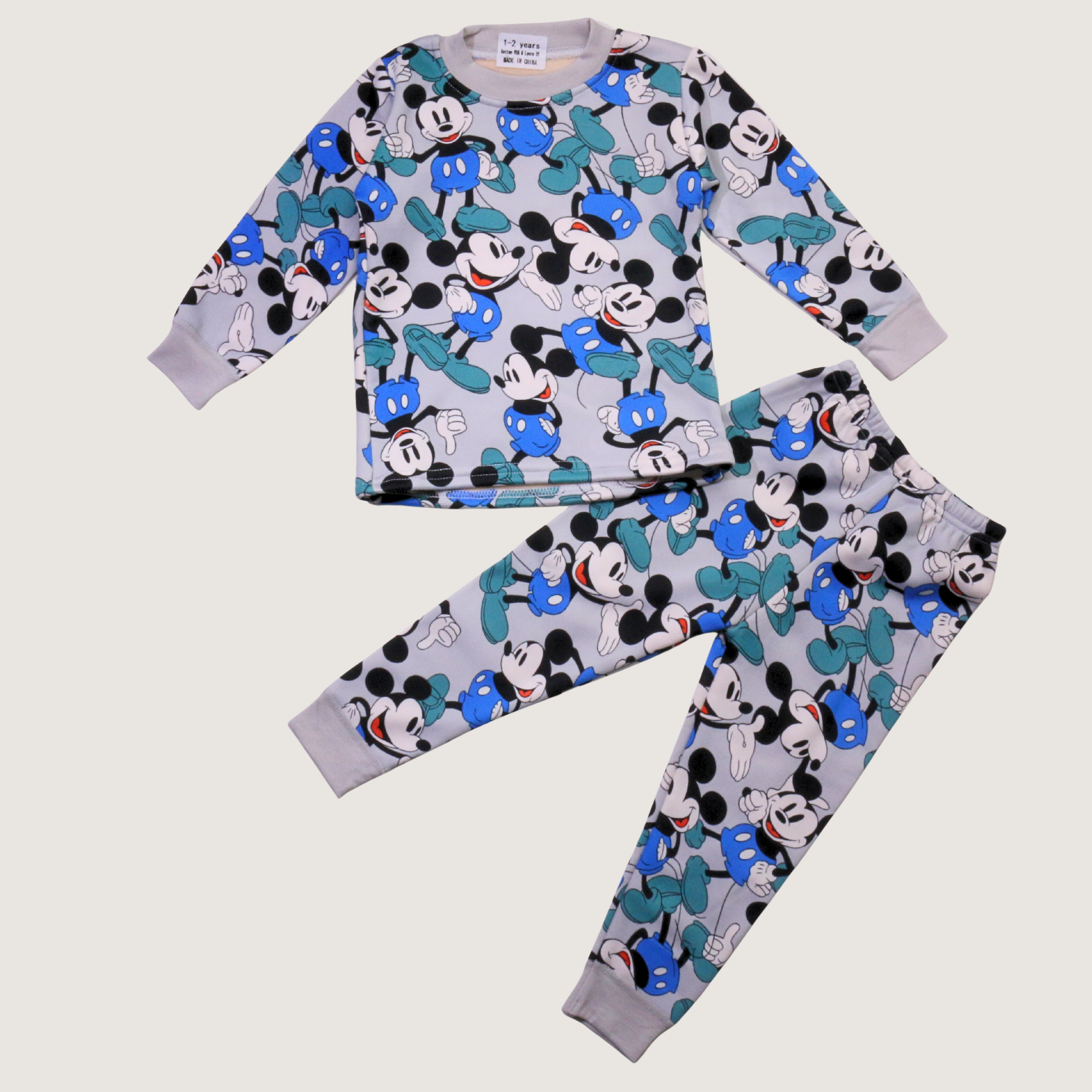 بيجامة كات ماري الوردية بأكمام طويلة (بنات)