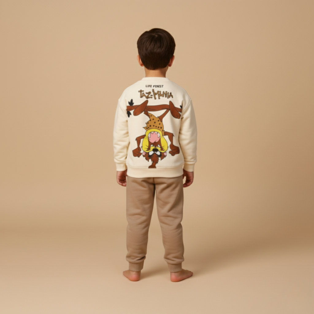 بيجامة كات ماري الوردية بأكمام طويلة (بنات)