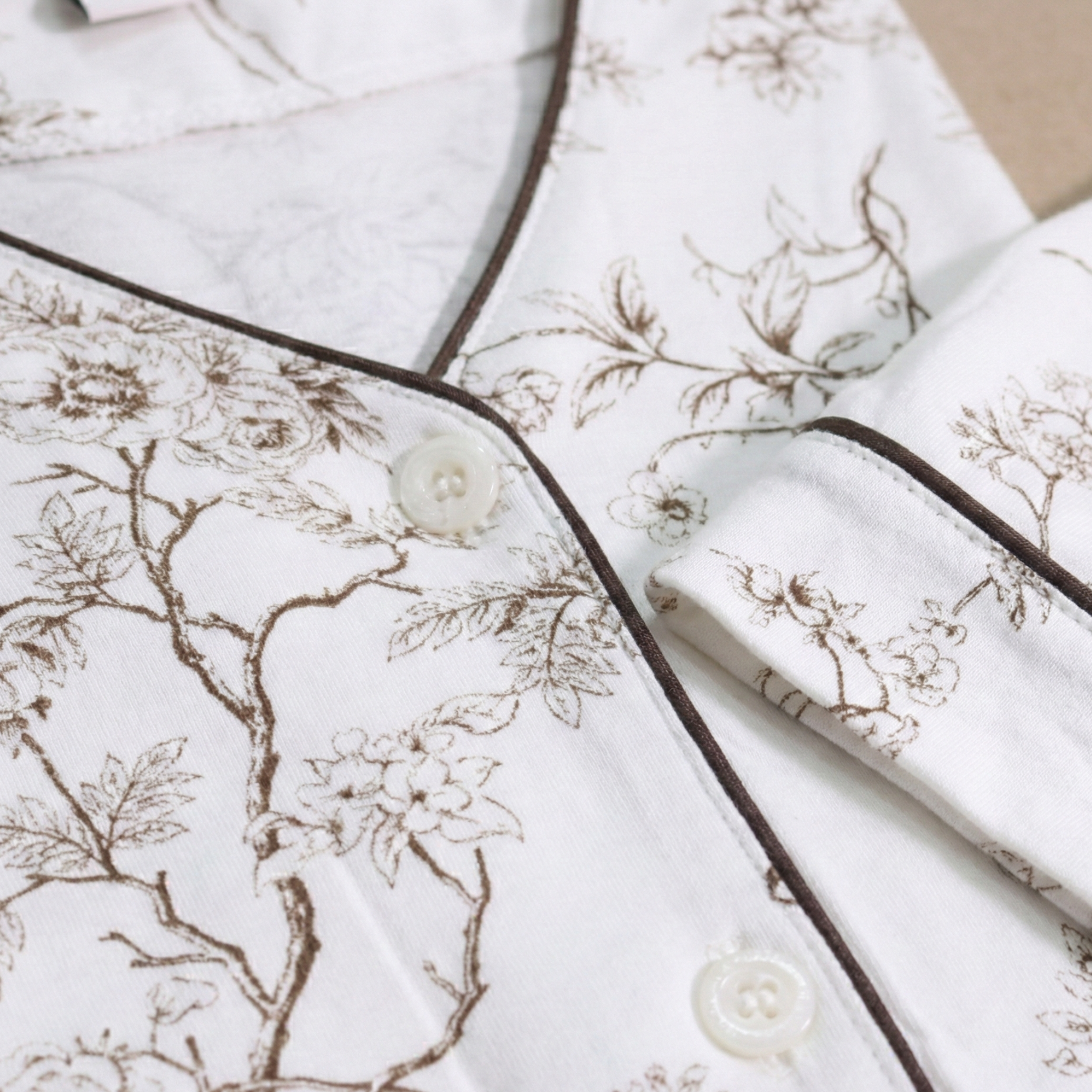 Womens Silk Pajama 2 Pcs Set 8110