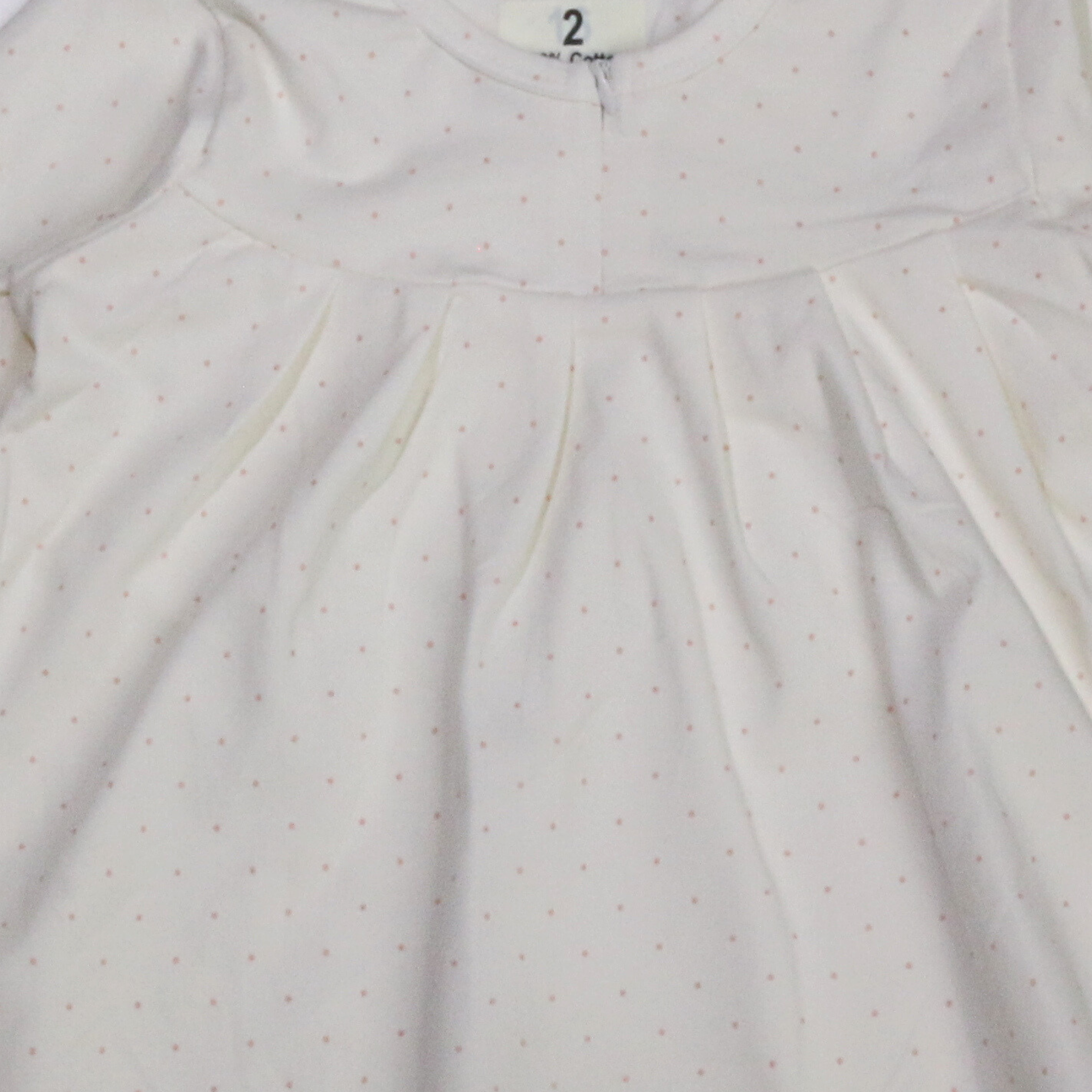 CLASSIC - Dots White Long-Sleeves Fleece Pajamas (Girls)