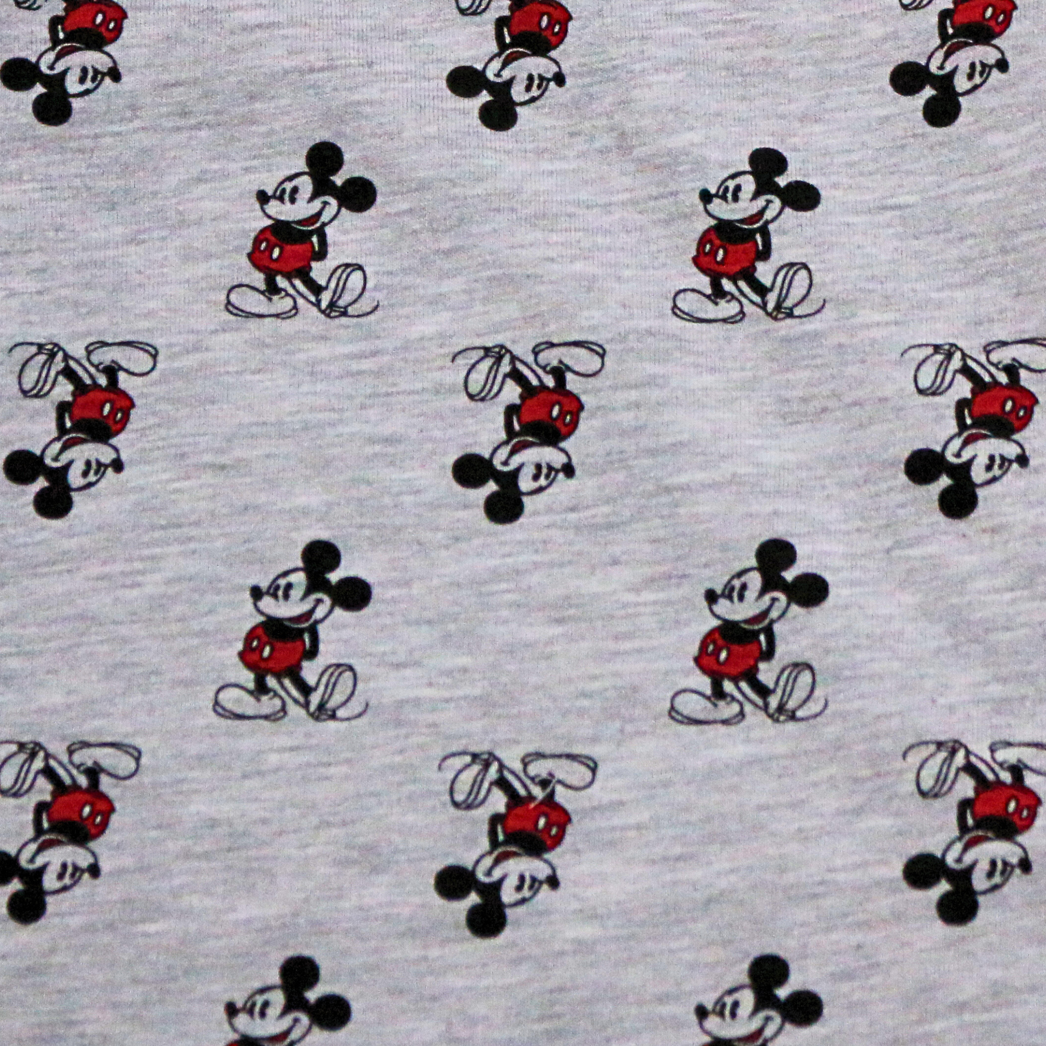 Pattern of cartoon characters on a gray background