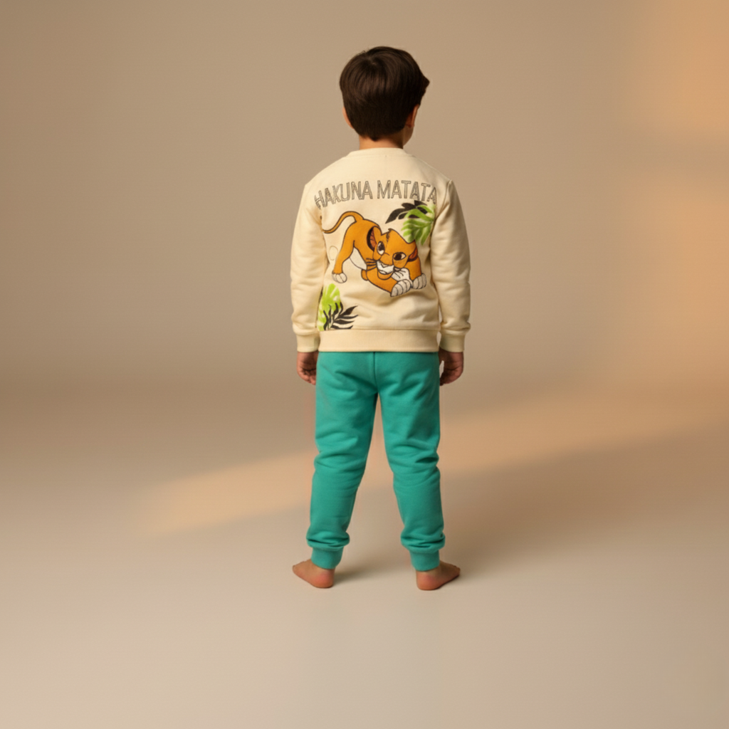 بيجامة كات ماري الوردية بأكمام طويلة (بنات)