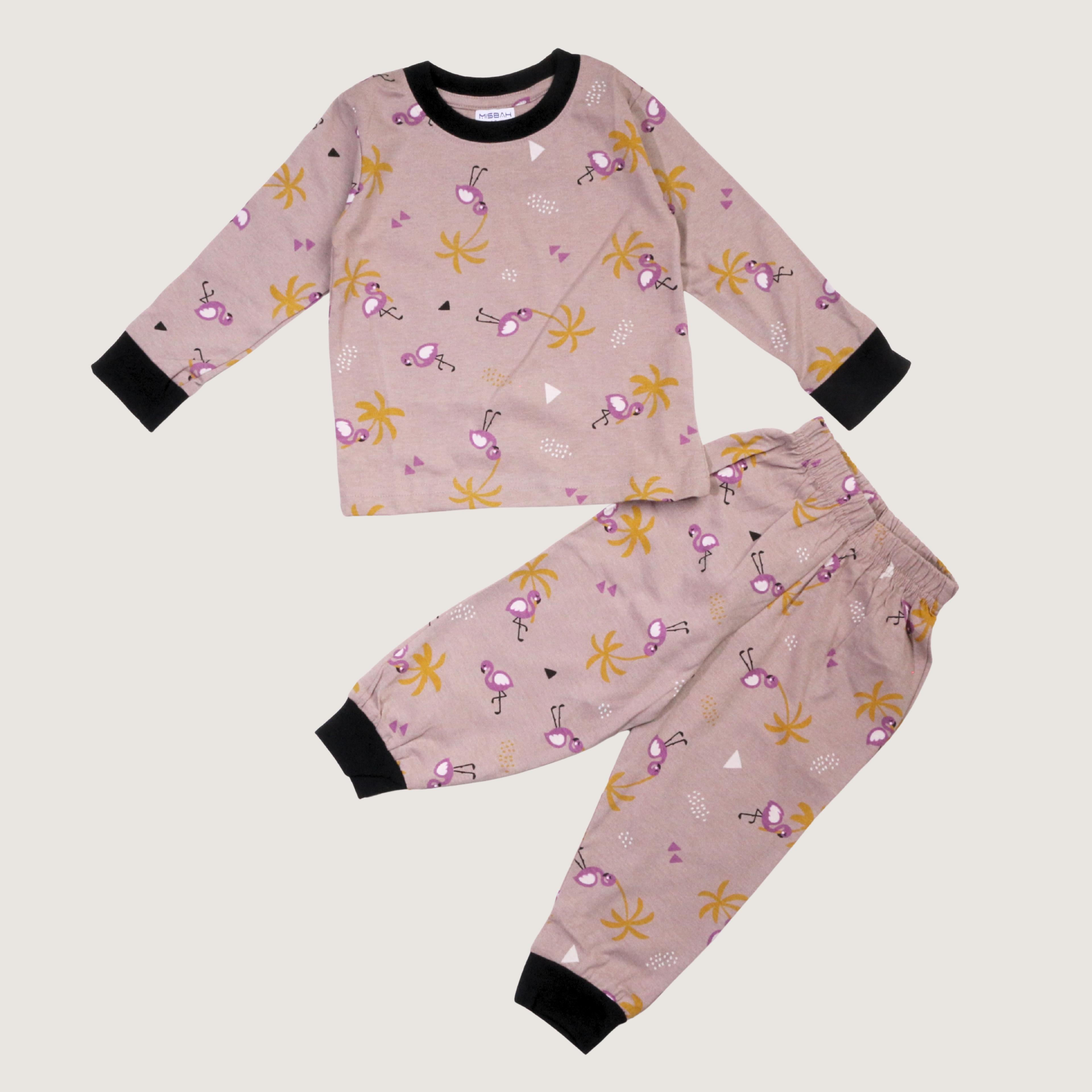 MISBAH - Swan Brown Long-Sleeves Pajamas (Girls)