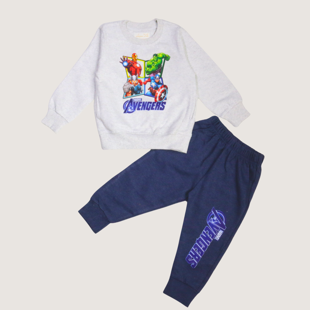 CLASSIC - Avengers Gray Long-Sleeves Fleece Pajamas (Boys)