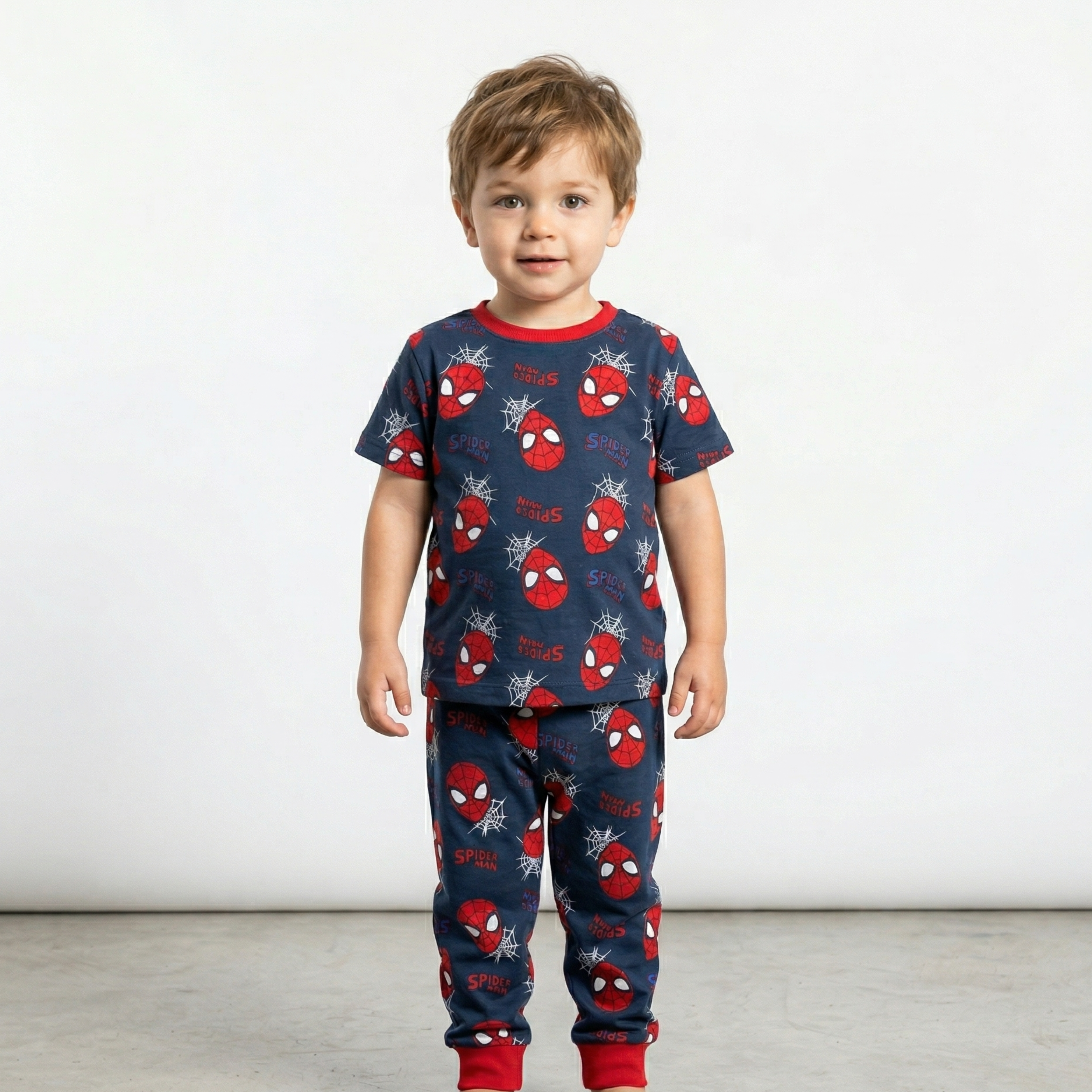 Spiderman Web Blue Kids H/S Pajamas