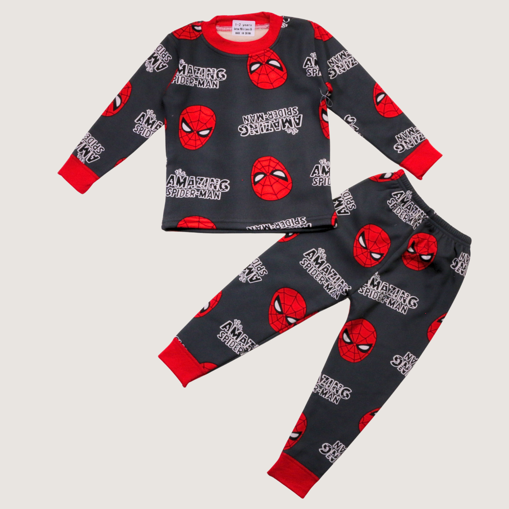 The Amazing Spiderman Black Long-Sleeves Pajamas (Boys)