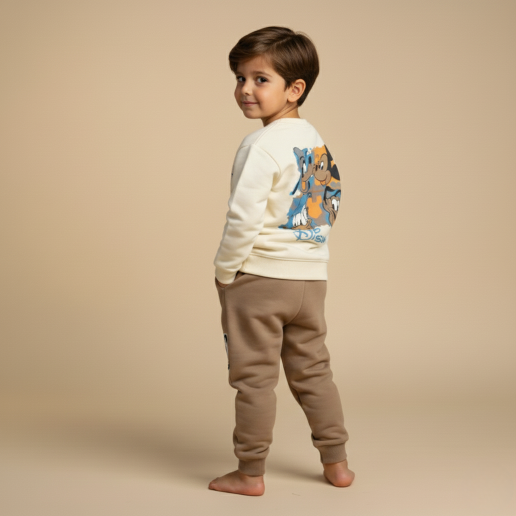 بيجامة كات ماري الوردية بأكمام طويلة (بنات)