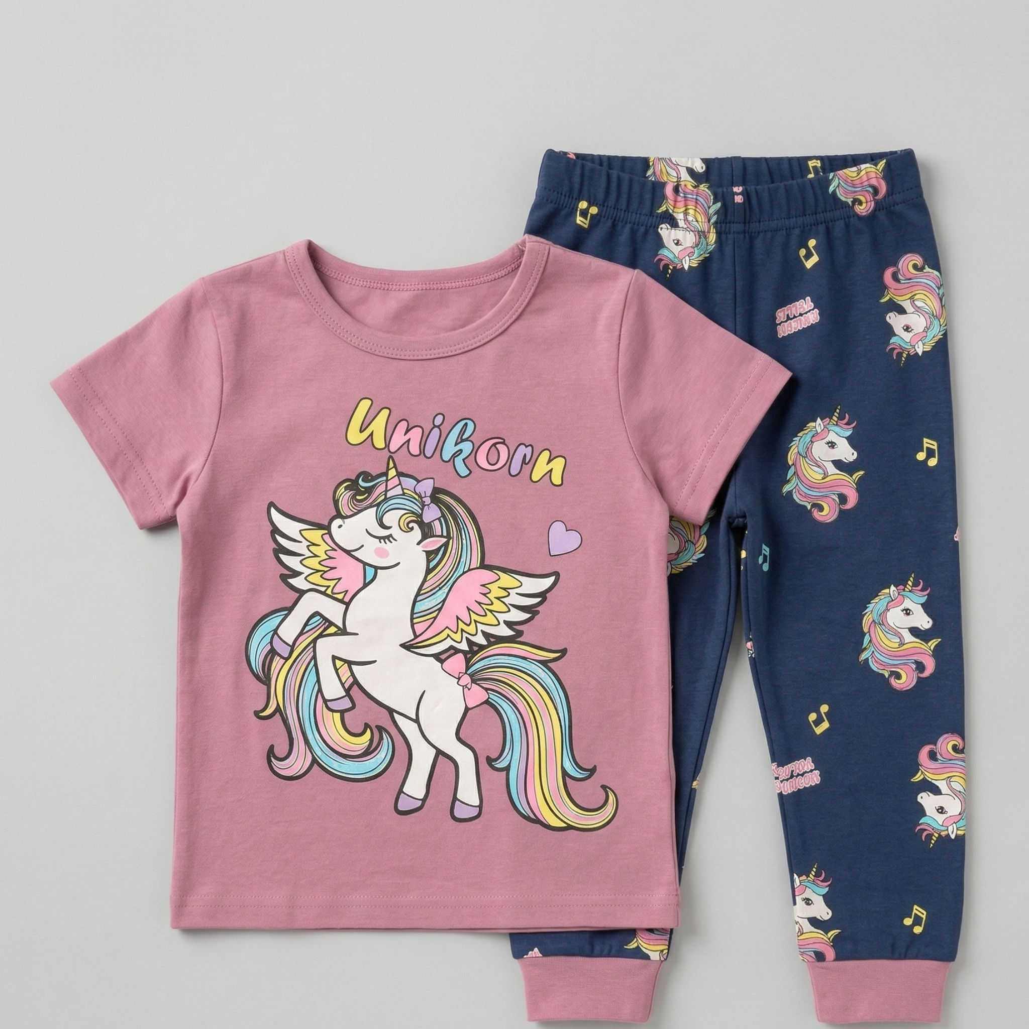 Unicorn Heart Kids H\S Pajamas
