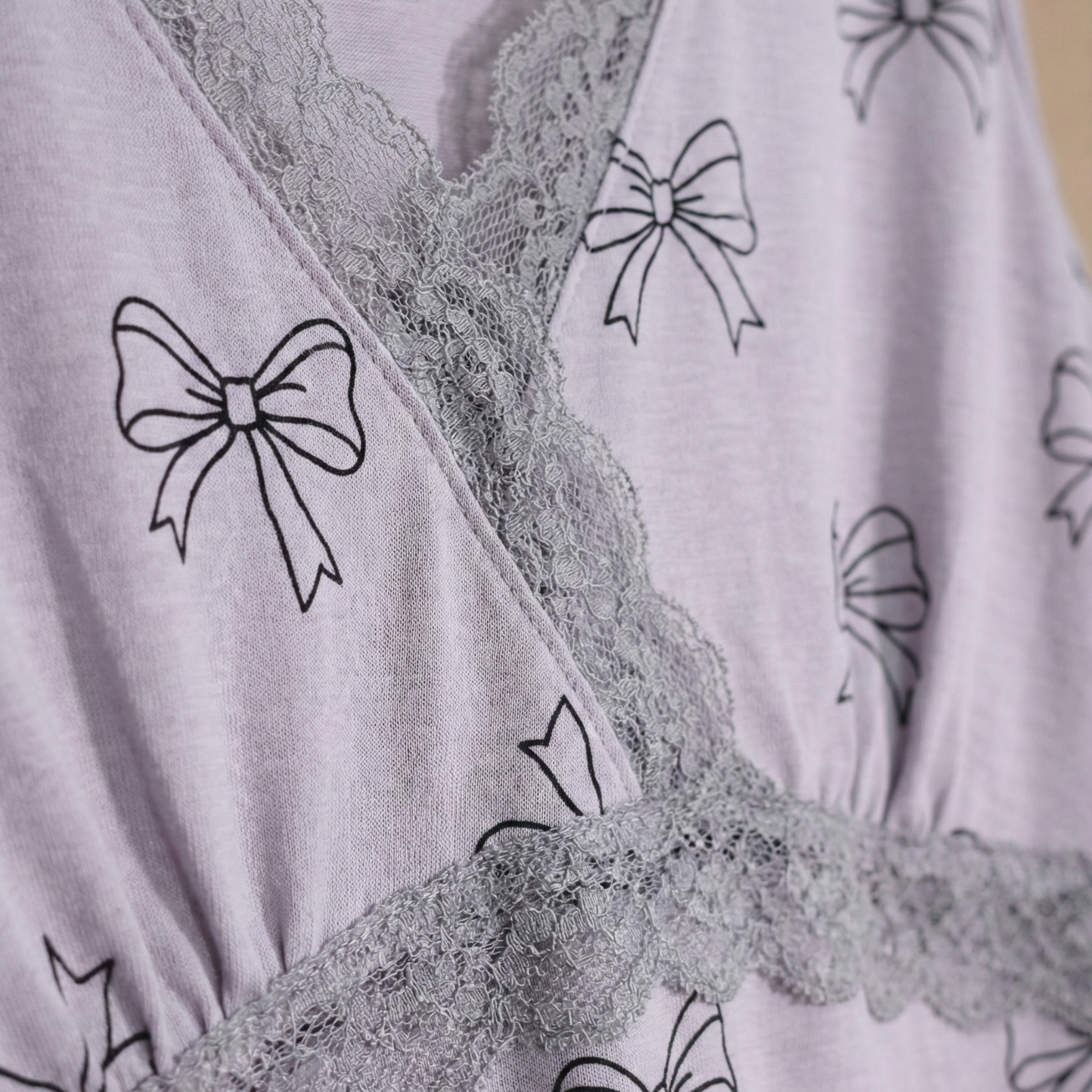 Womens Silk Pajama 2 Pcs Set 8049