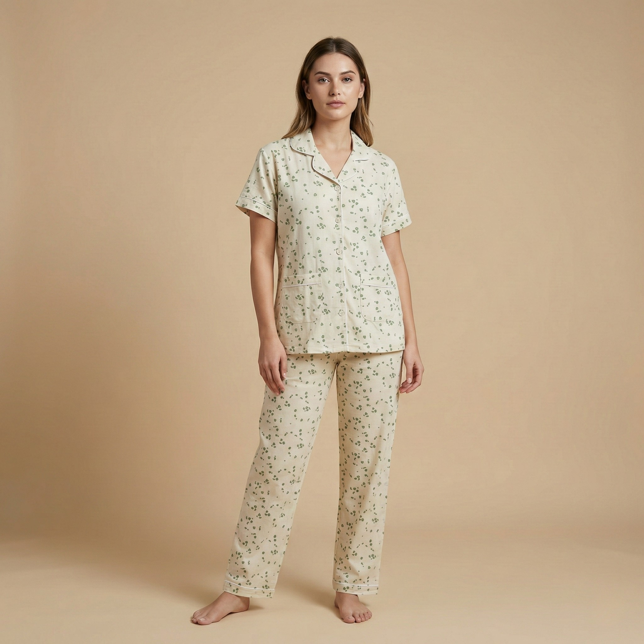 Womens Cotton Pyjama Set Jumbo 707306-M