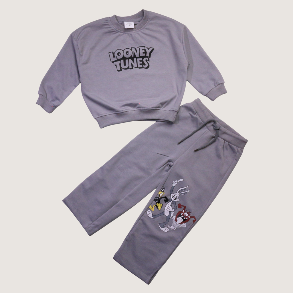 Looney Tunes Gray Long-Sleeves Pajamas (Girls)