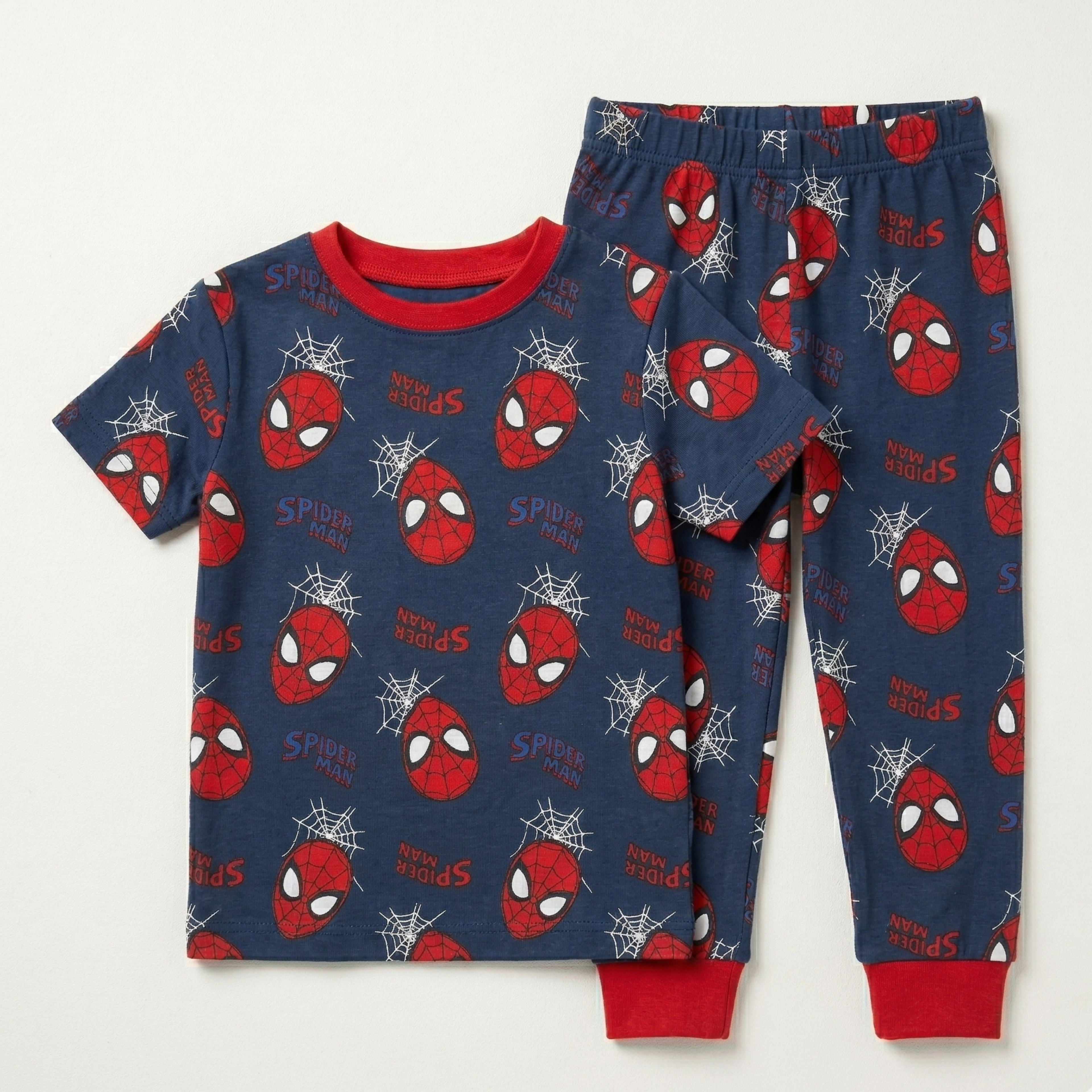 Spiderman Web Blue Kids H/S Pajamas