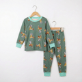 Deer Green Thermal Long-Sleeves Pajamas (Girls)