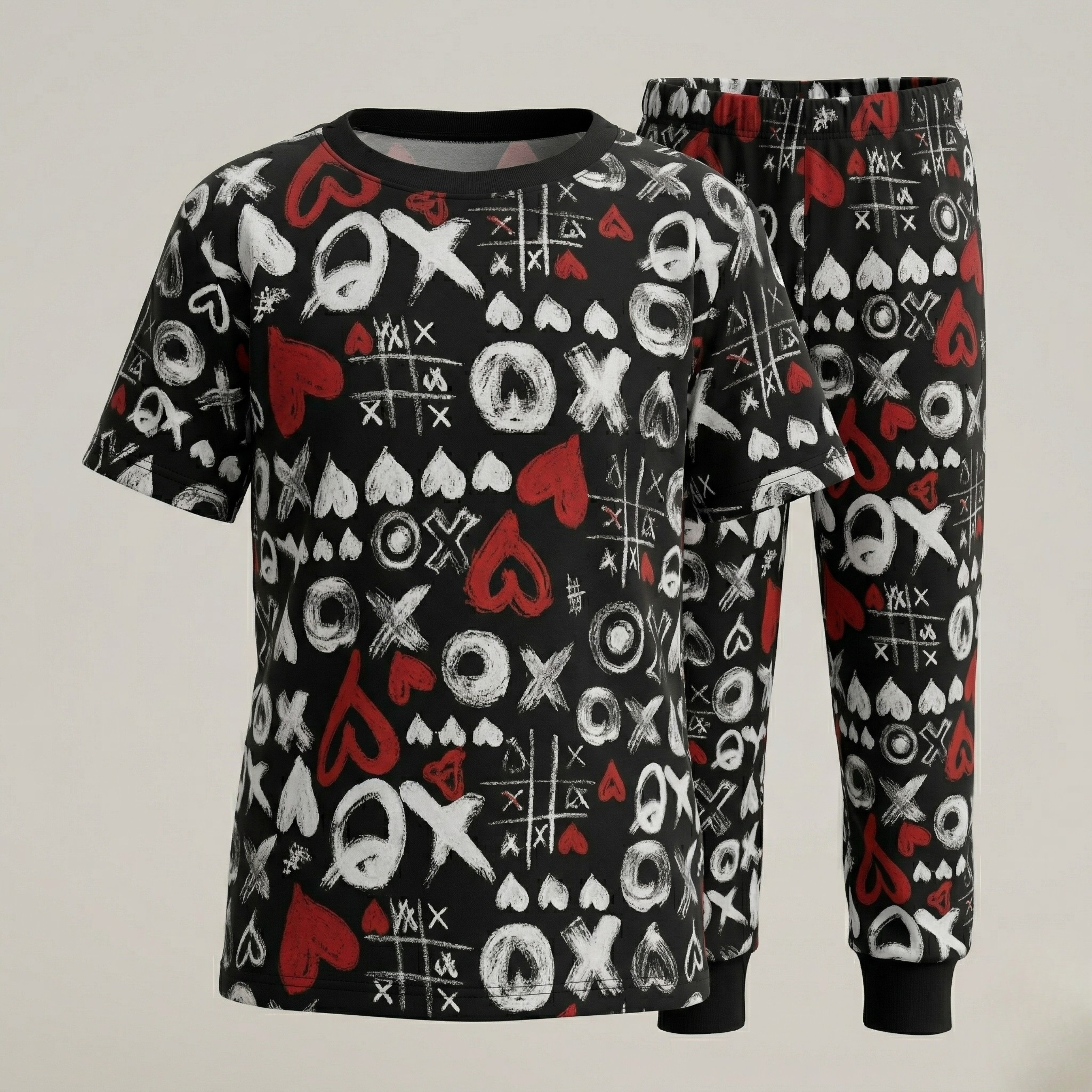 XO hearts L/S Pajamas (Unisex)