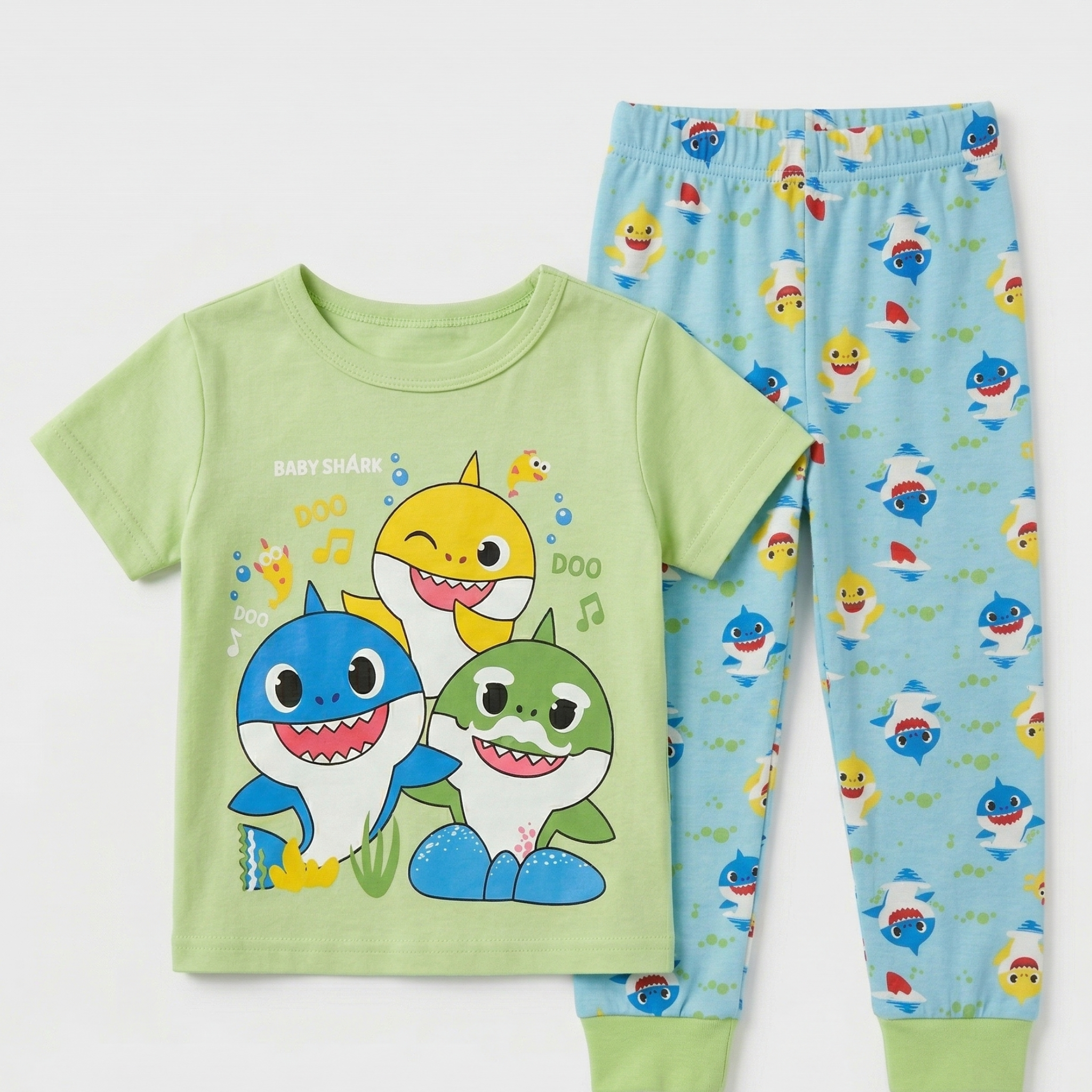 Baby Shark Green Kids H\S Pajamas