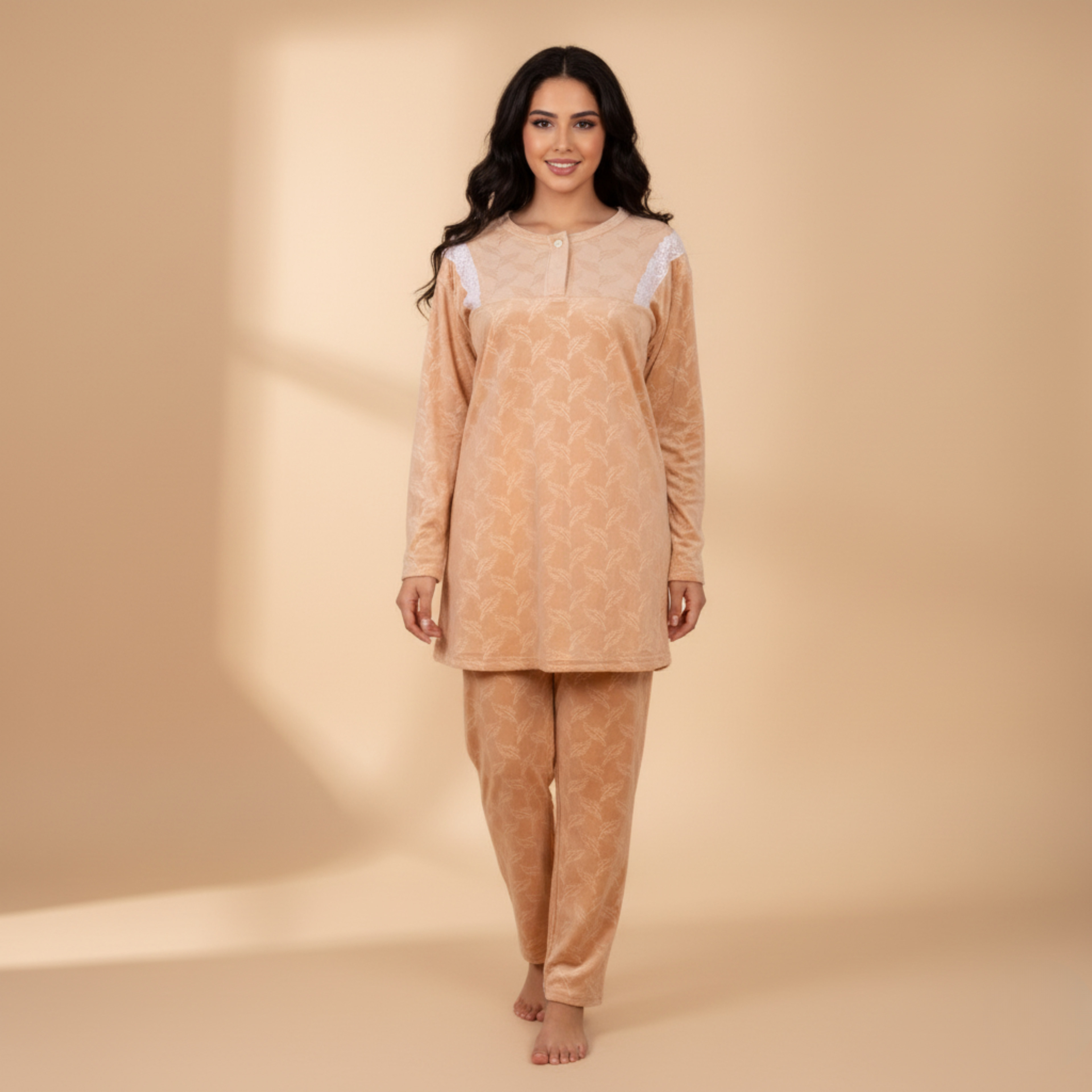 بيجامات قلوب بيضاء نسائية