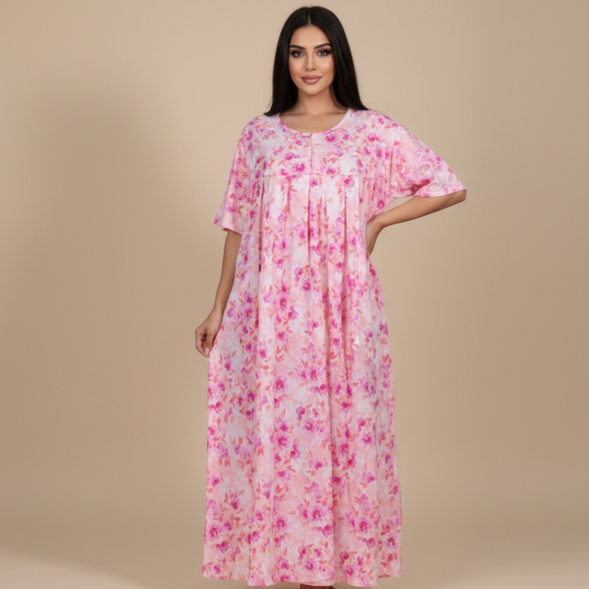 Womens Cotton Long Midi Dress LM-133/37