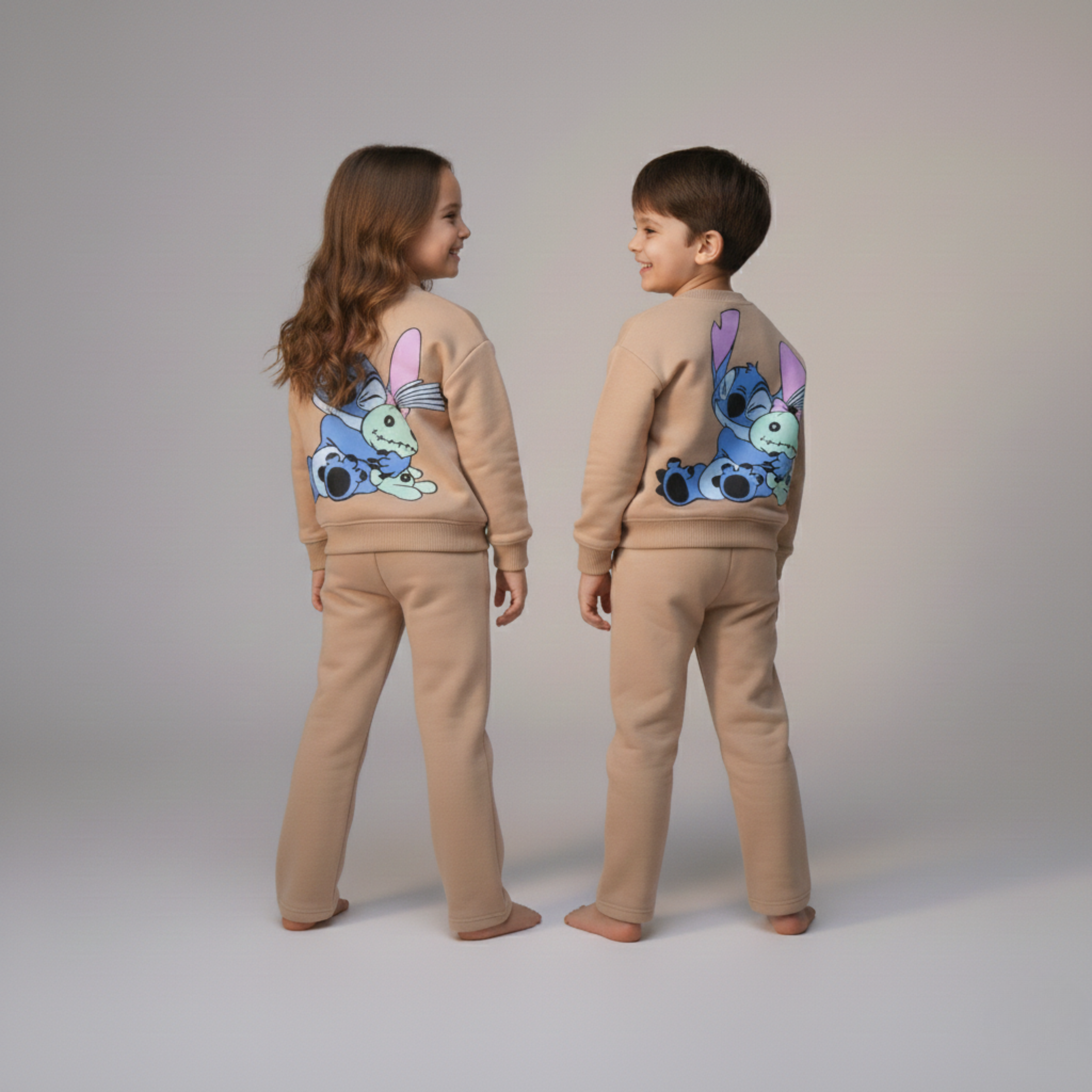 بيجامة كات ماري الوردية بأكمام طويلة (بنات)