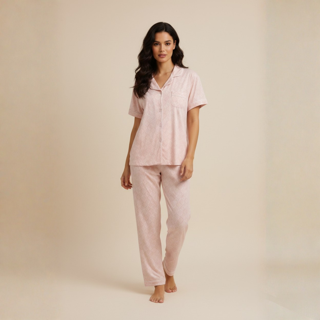 Womens Lycra Cotten Pyjama Set Jumbo 728713