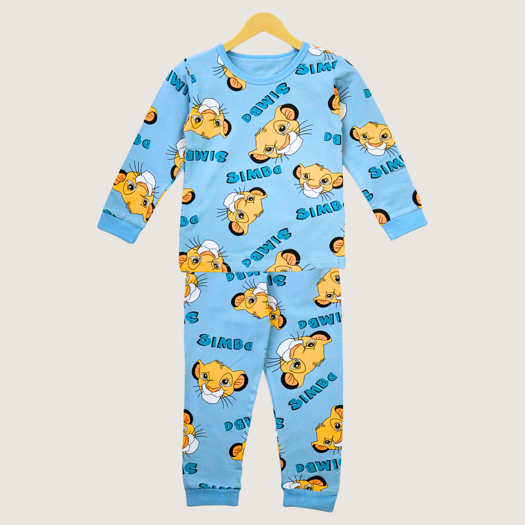 بيجامة سيمبا زرقاء بأكمام طويلة (للأولاد)