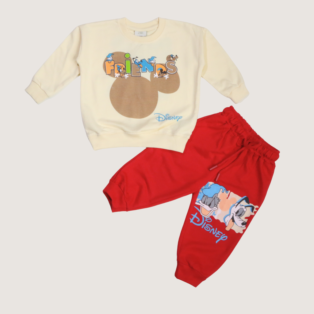 بيجامة كات ماري الوردية بأكمام طويلة (بنات)