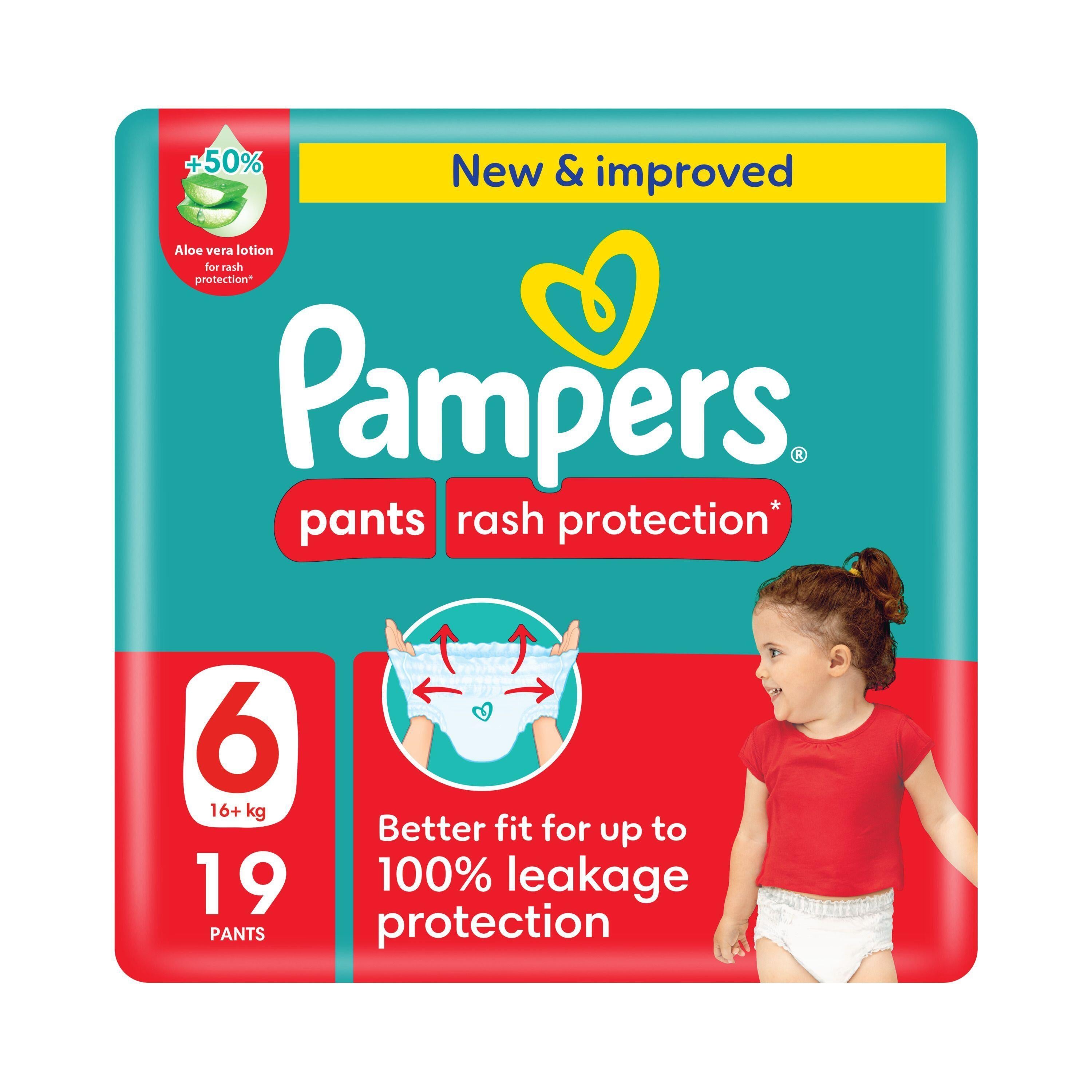 Pampers Diapers, Size 6 (16 kg and above), 19 pieces