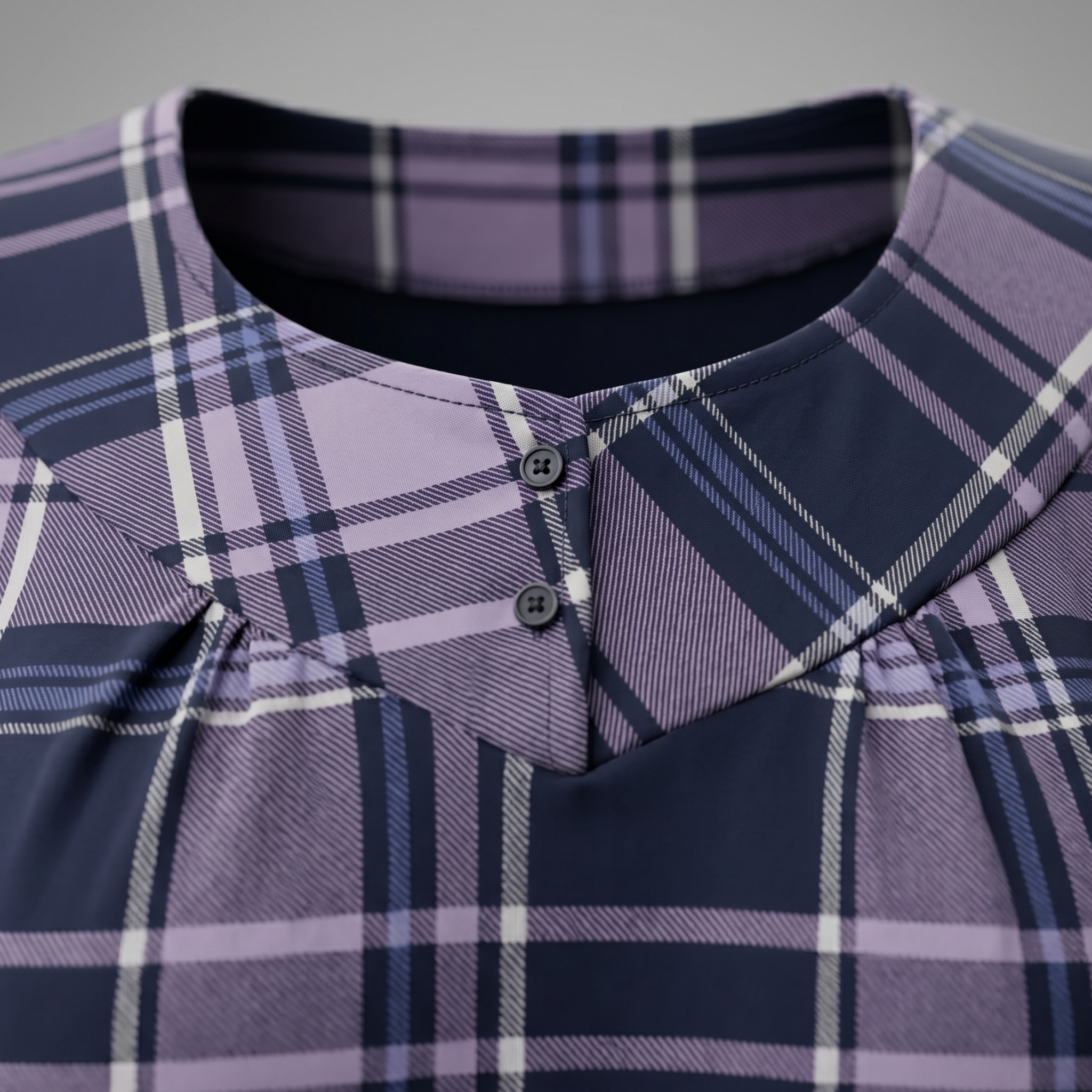 Checks Purple Womens Middi