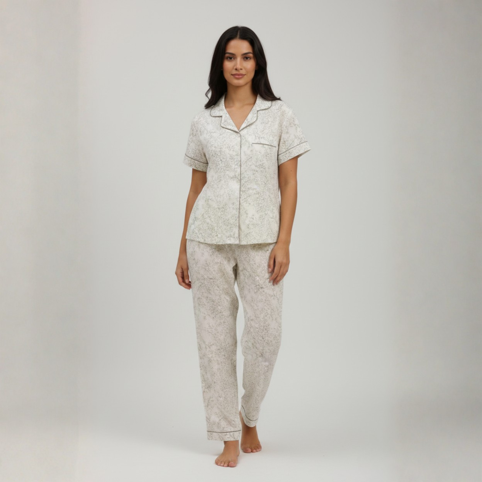 Womens Cotton Pyjama Set 707336