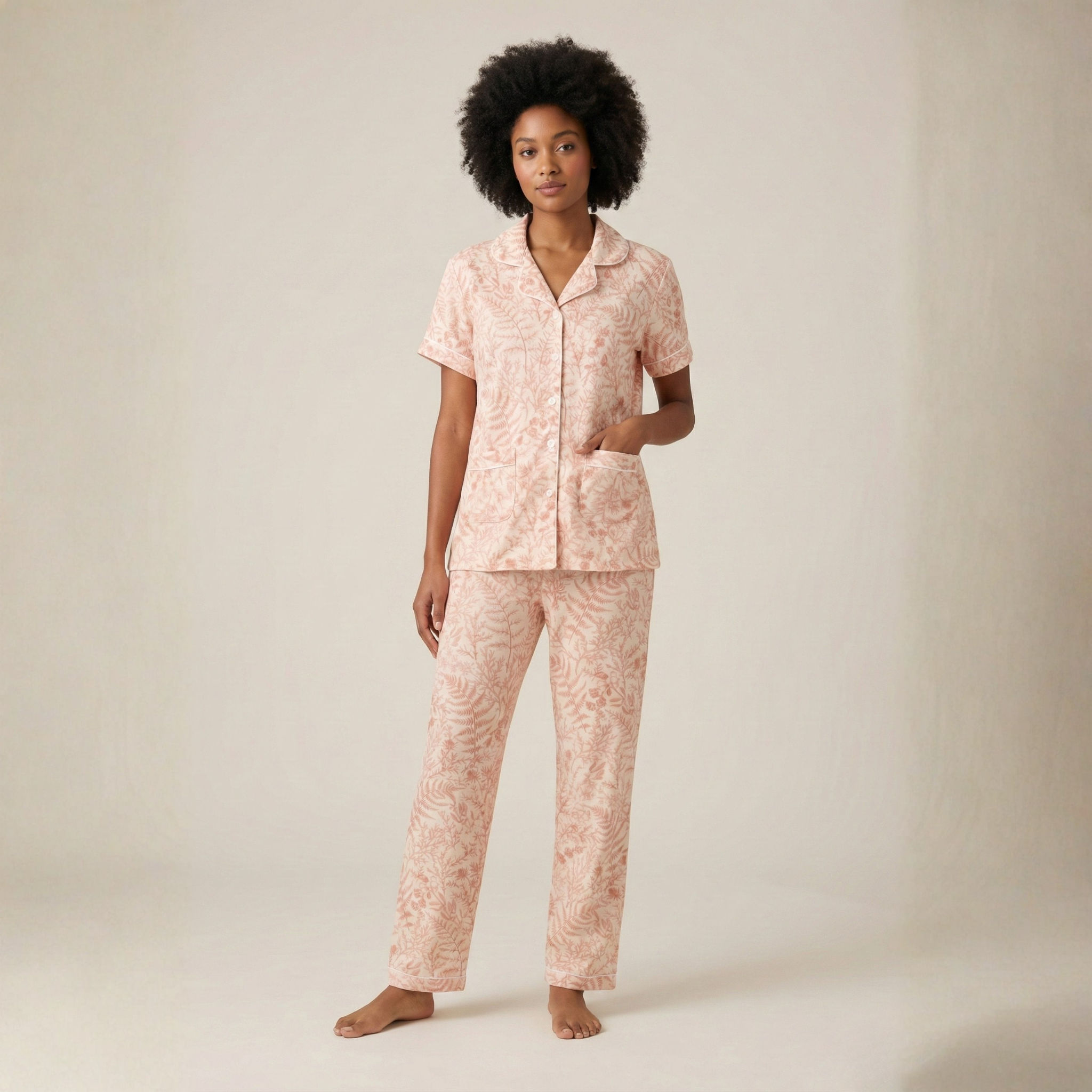 Womens Cotton Pyjama Set 707203
