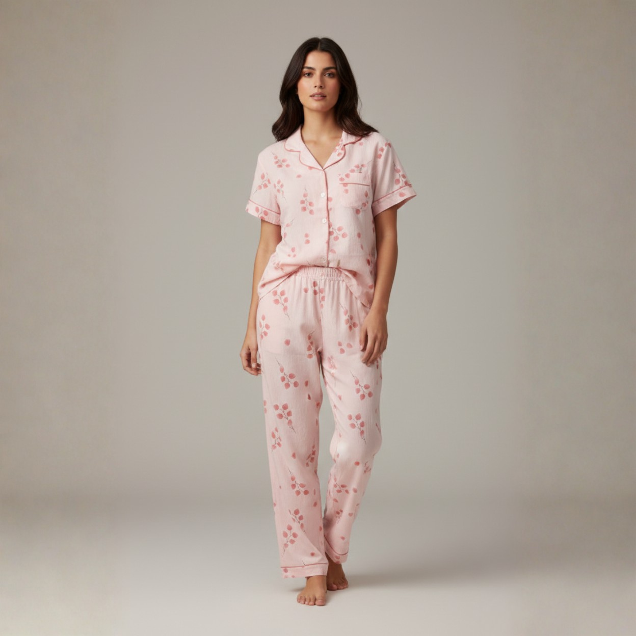 Womens Cotton Pyjama Set 707335