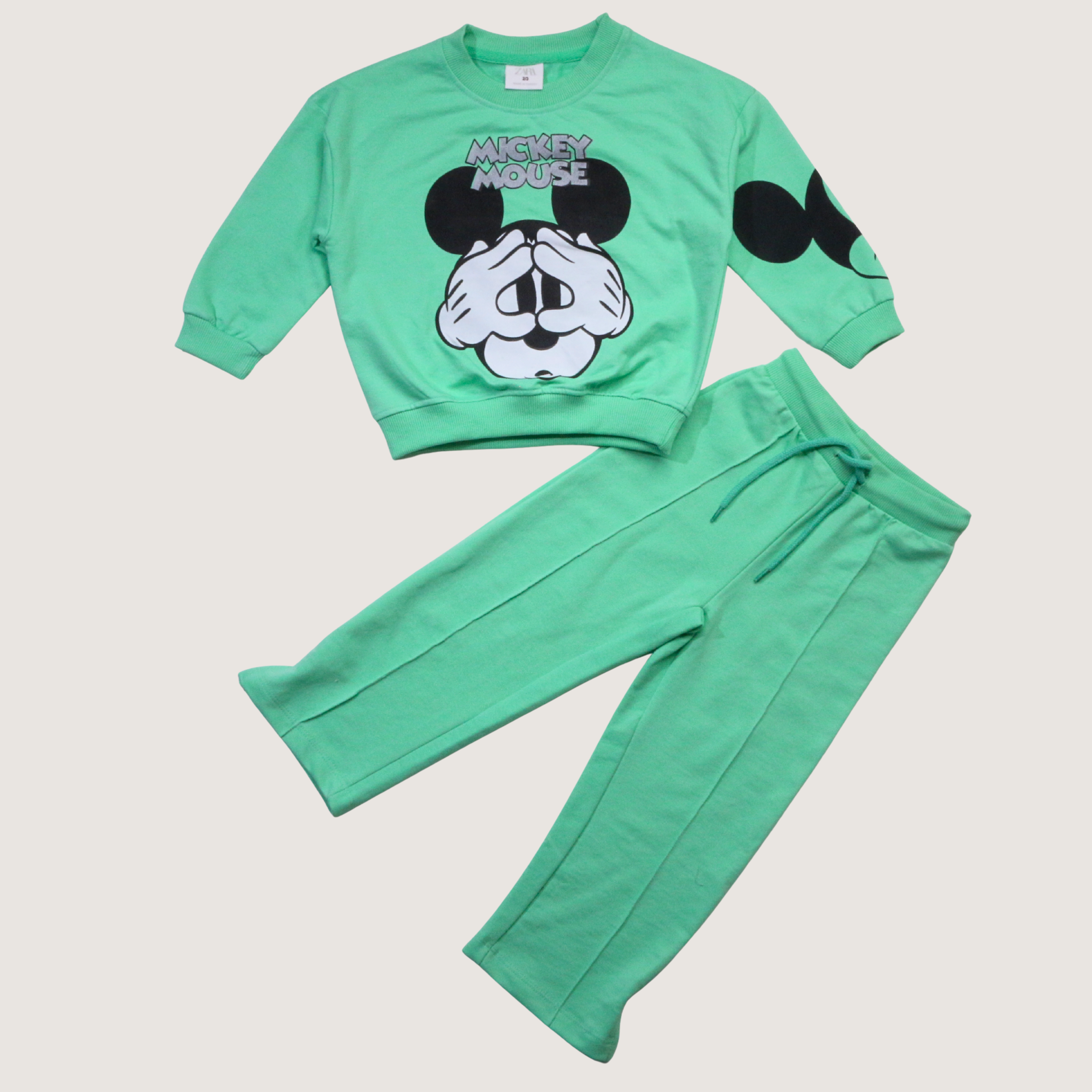 بيجامة كات ماري الوردية بأكمام طويلة (بنات)