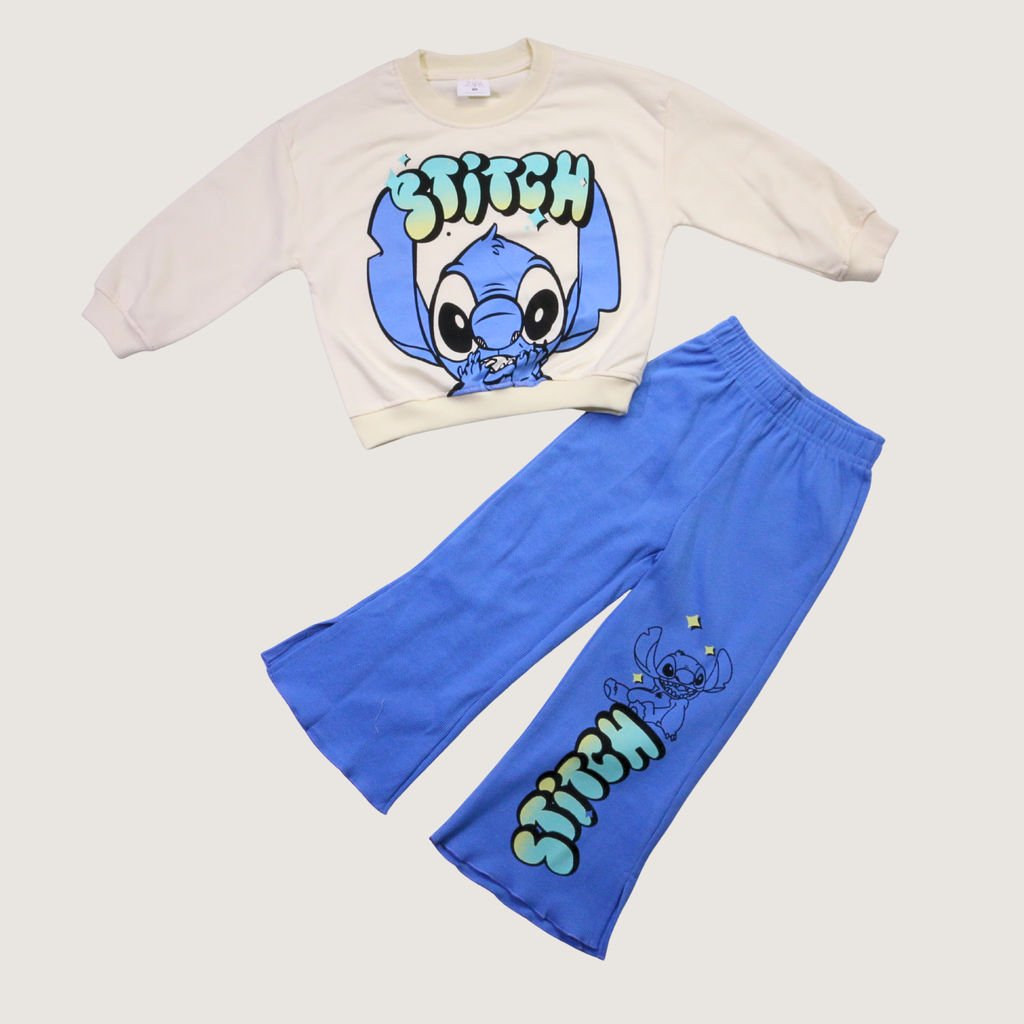 بيجامة كات ماري الوردية بأكمام طويلة (بنات)