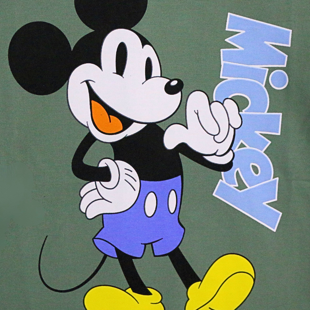 Cartoon character with text on a green background