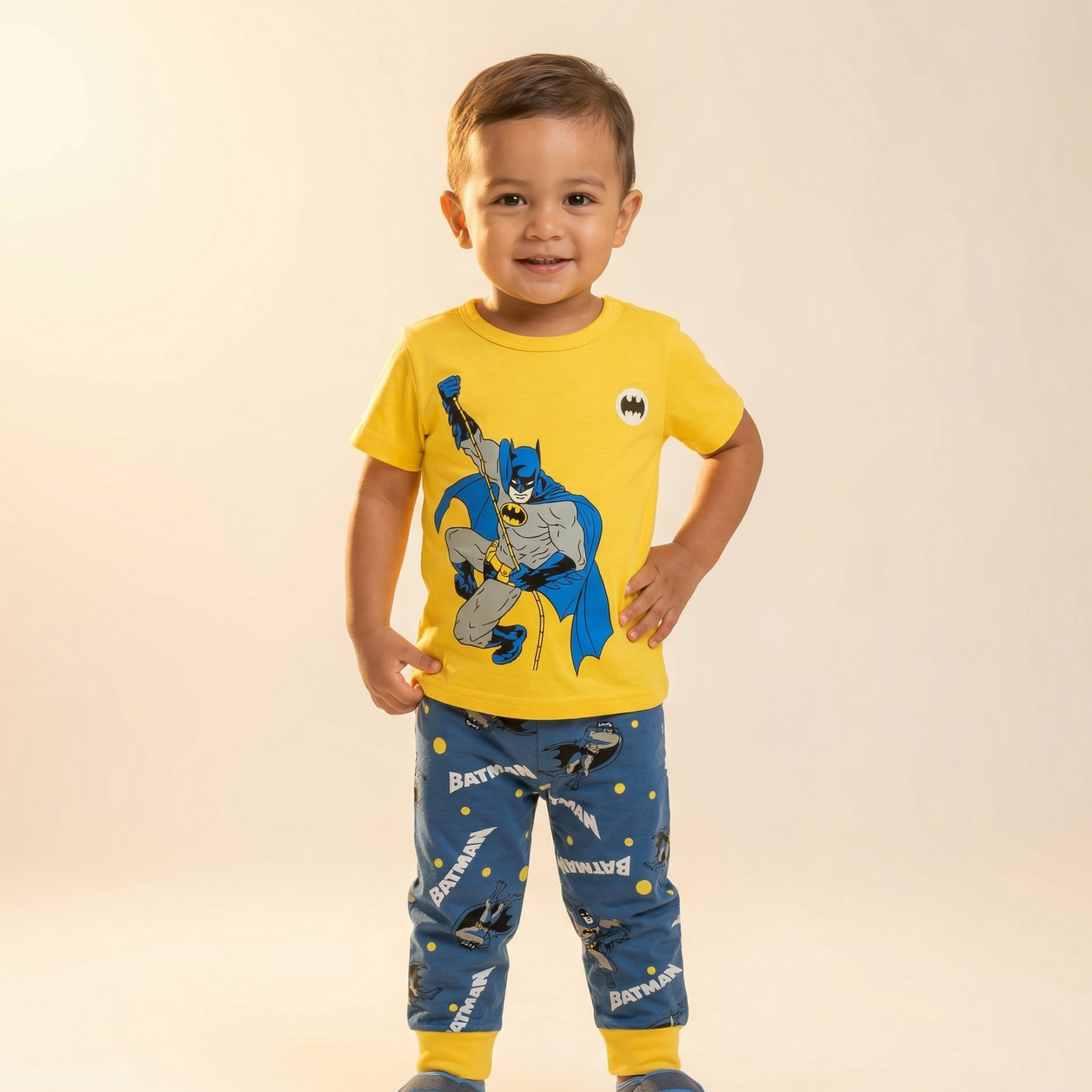Batman Yellow Kids H\S Pajamas