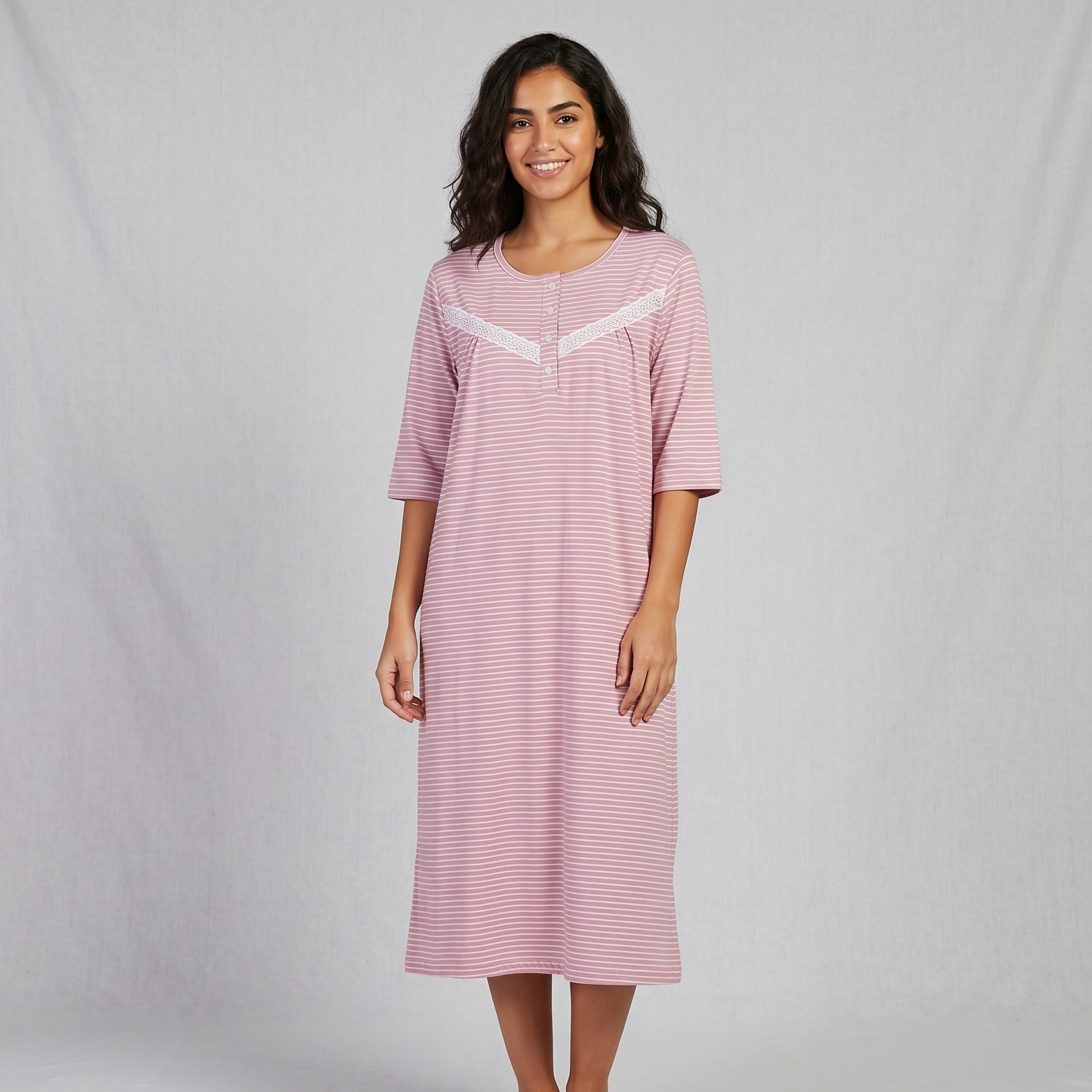 Womens Midi Stripes Pink