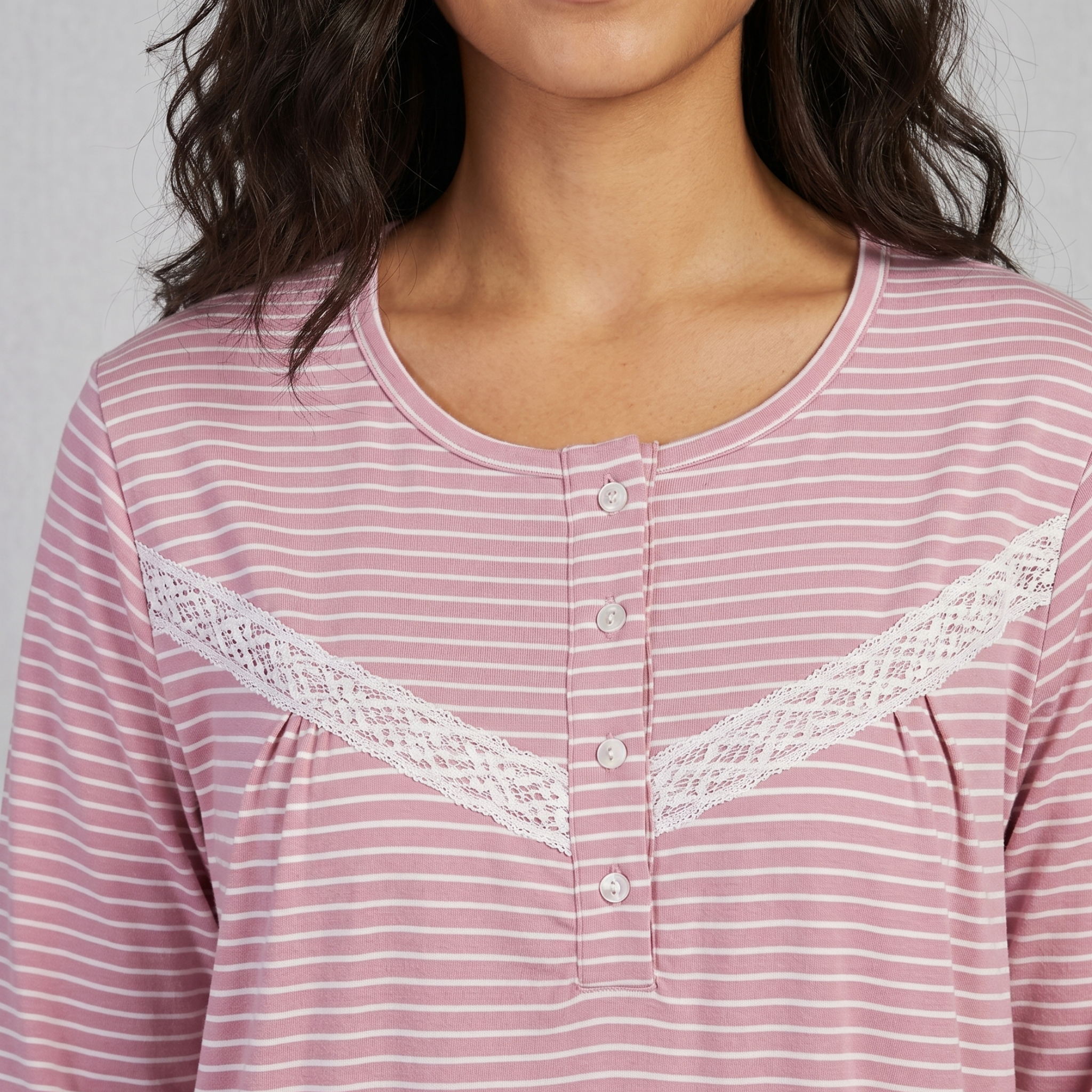 Womens Midi Stripes Pink