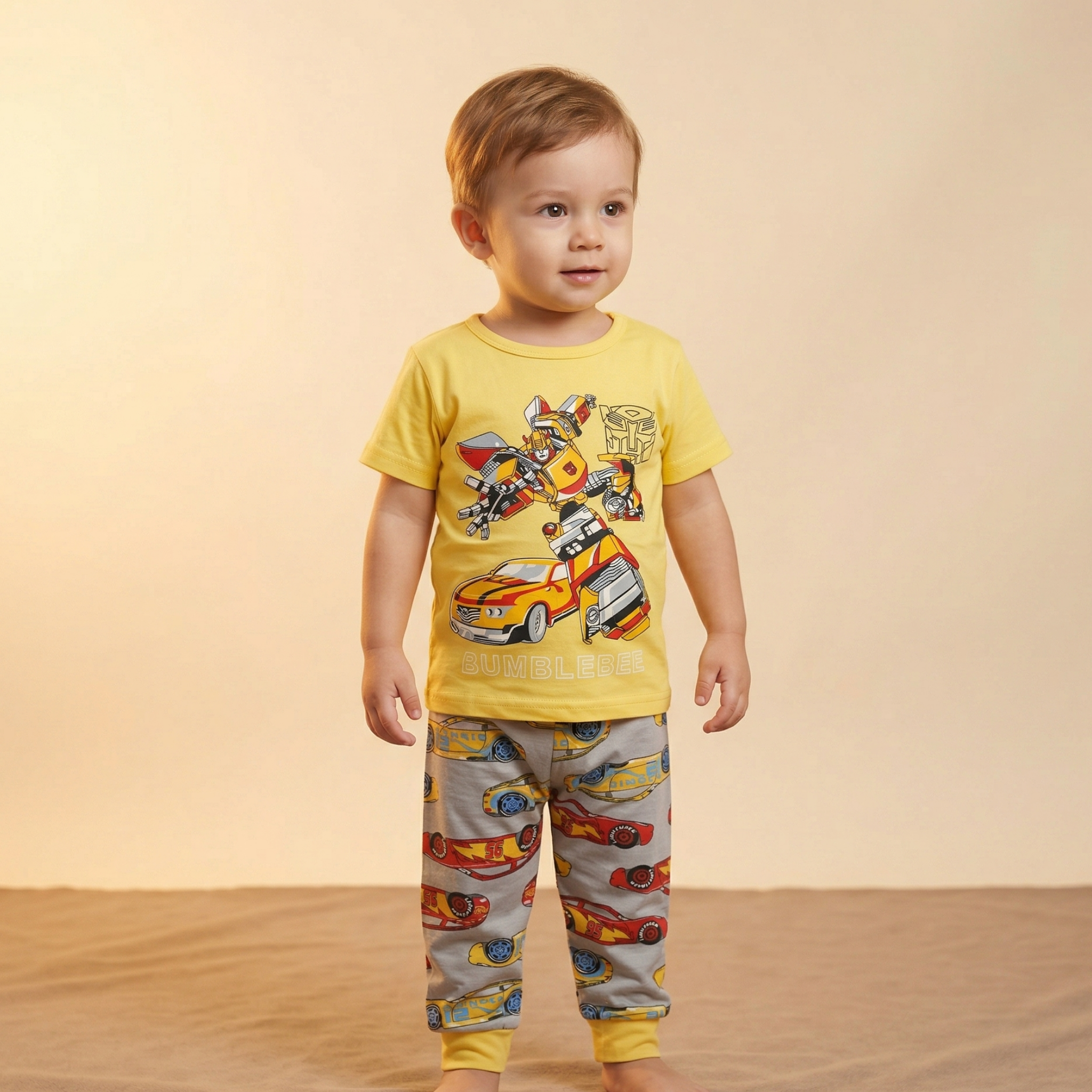 Transformer Yellow Kids H\S Pajamas